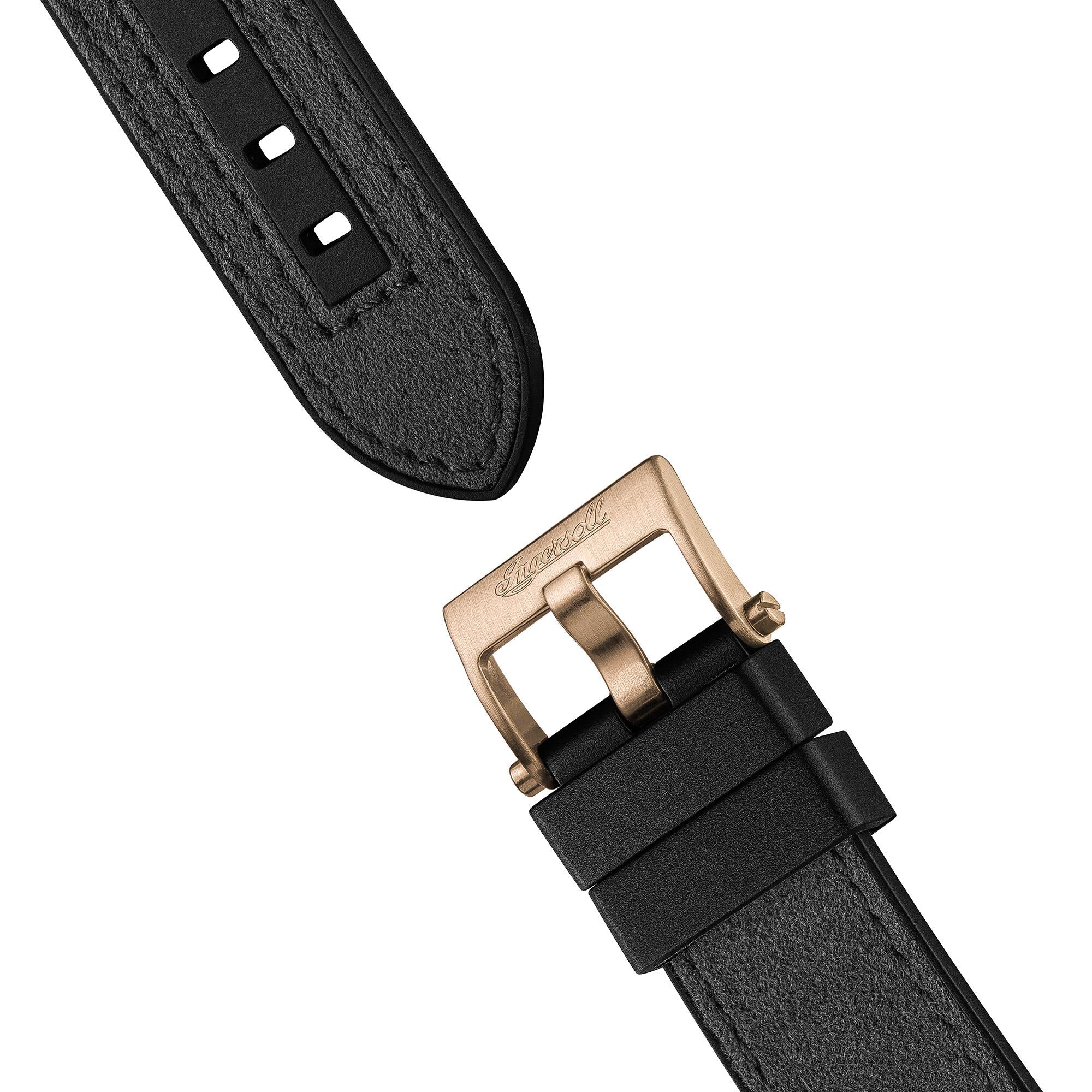 Ingersoll 1892 The Springfield Automatic Men's Watch with Black Dial and Black PU Strap - I15202
