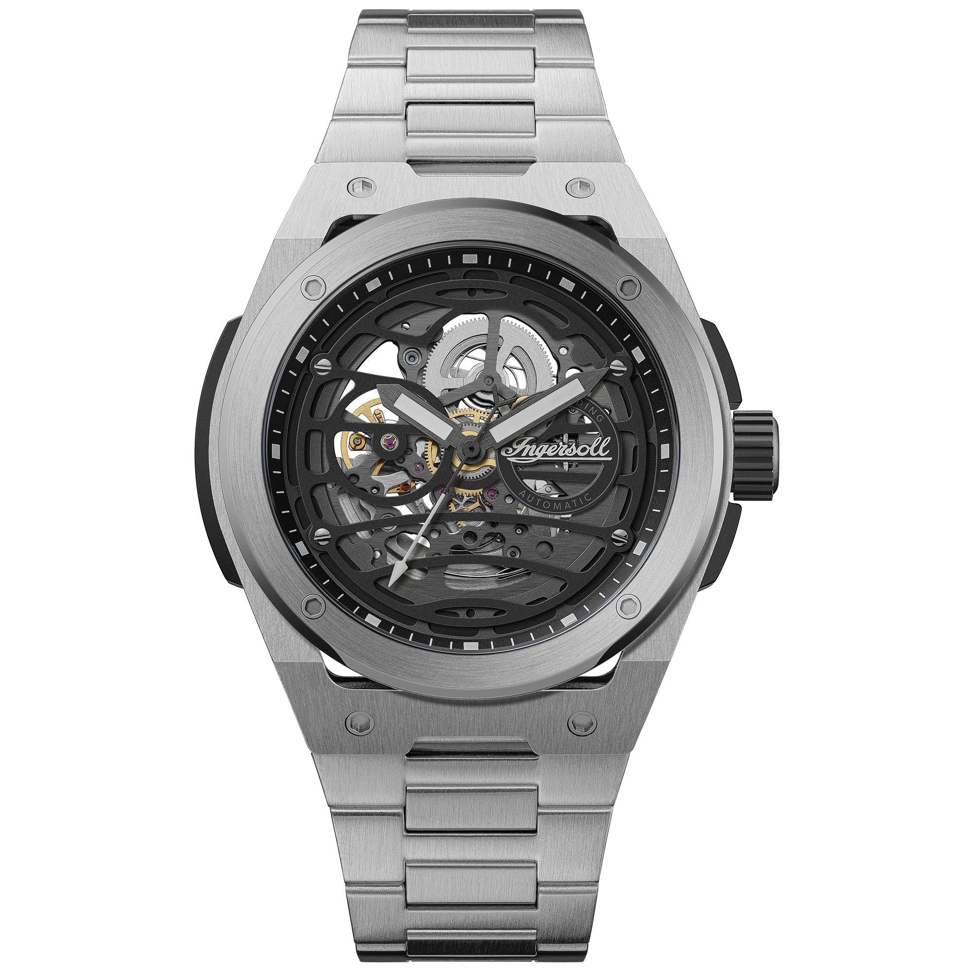 Ingersoll 1892 The Springfield Automatic Men's Watch with Black Dial and Stainless Steel Bracelet - I15203