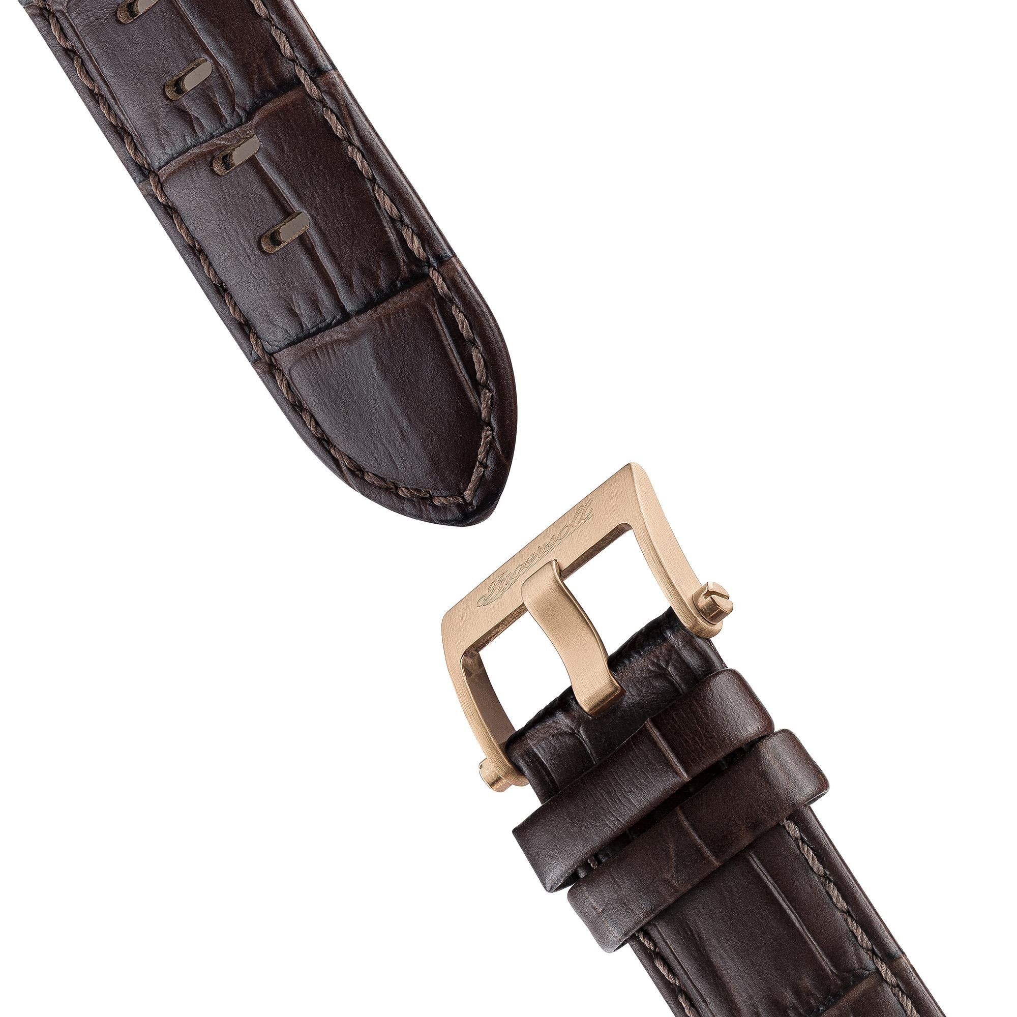 Ingersoll 1892 The Varsity Automatic Men's Watch with White Dial and Brown Leather Strap - I15401
