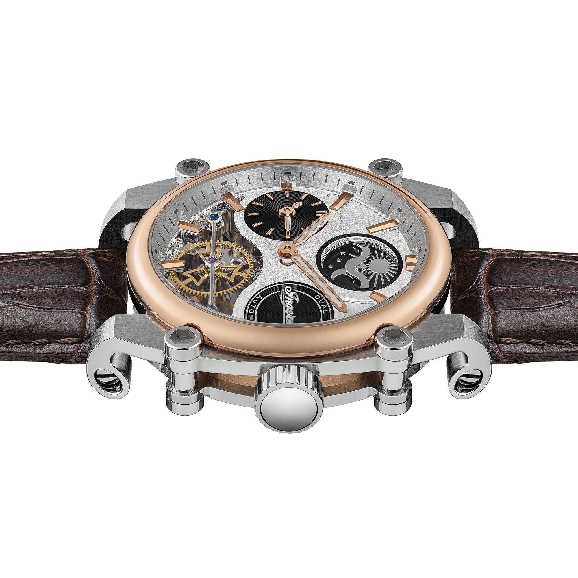 Ingersoll 1892 The Varsity Automatic Men's Watch with White Dial and Brown Leather Strap - I15401