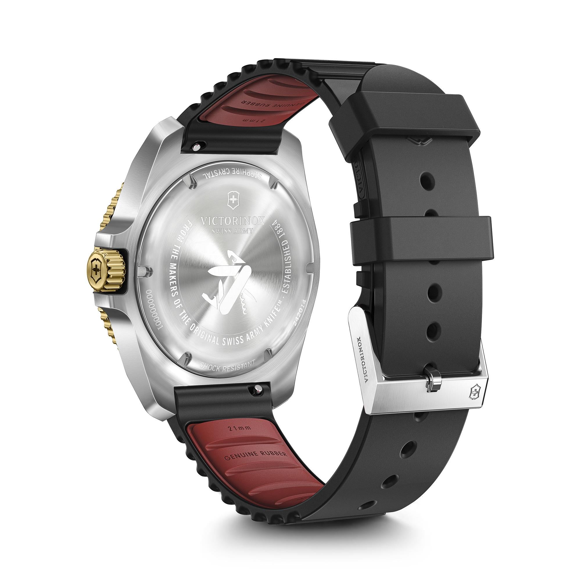 Victorinox Journey 1884 Black Dial Black Rubber Strap Men's Watch 242014