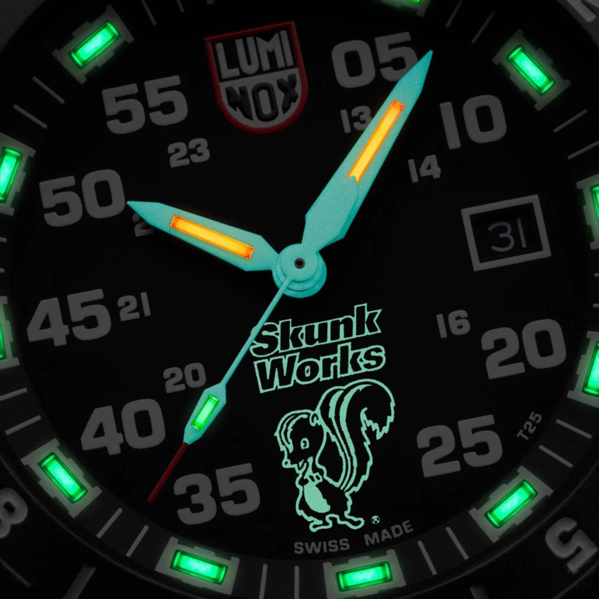 Luminox F-117 Nighthawk x Skunk Works 44mm Quartz Black Dial Black Rubber Strap Men's Watch XA.6442.H.SET