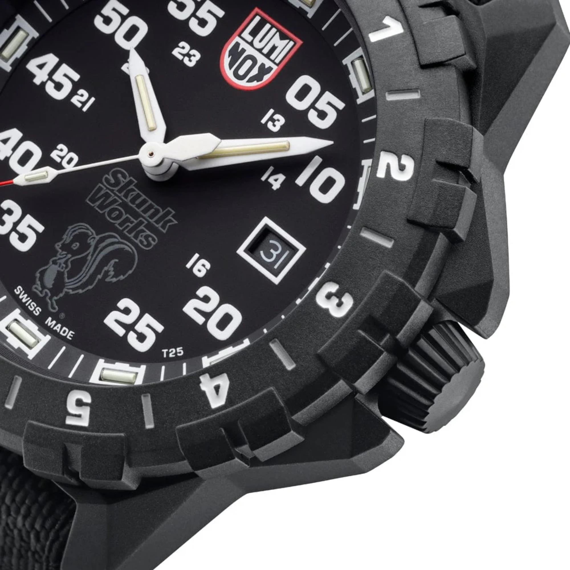 Luminox F-117 Nighthawk x Skunk Works 44mm Quartz Black Dial Black Rubber Strap Men's Watch XA.6442.H.SET