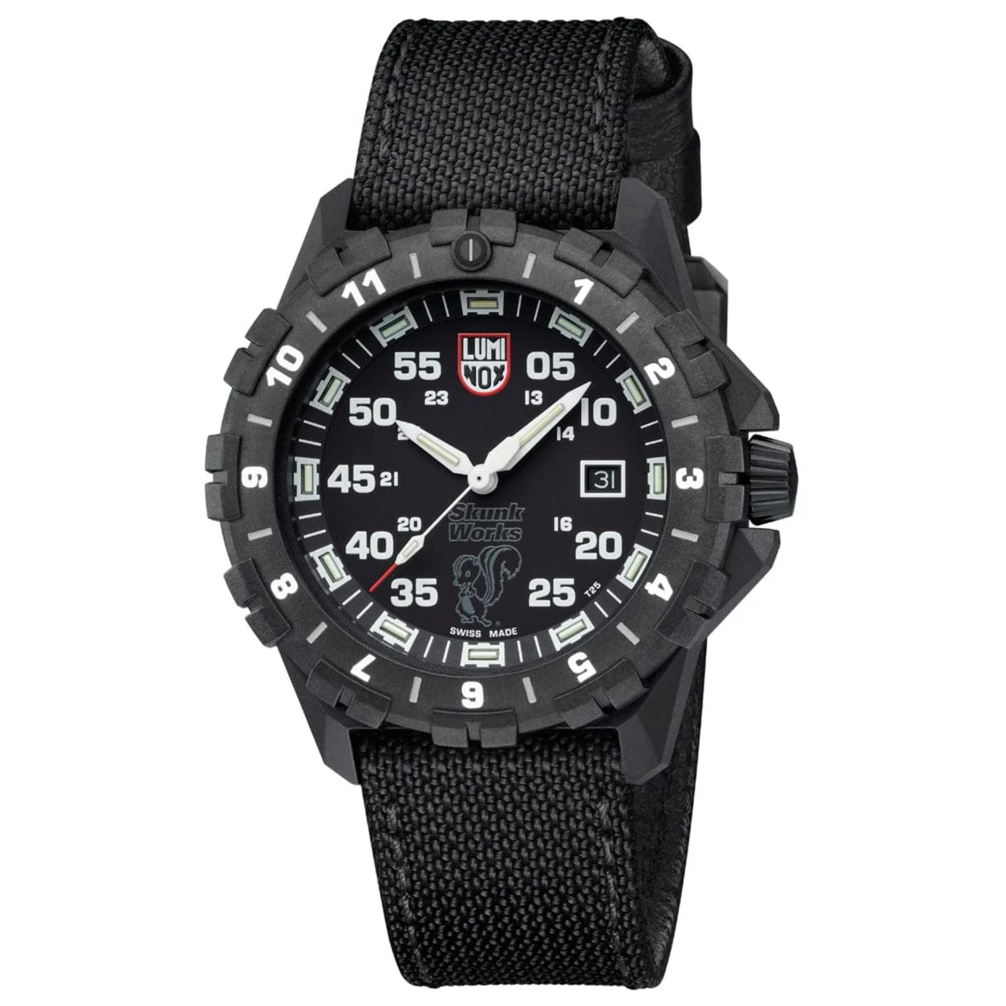 Luminox F-117 Nighthawk x Skunk Works 44mm Quartz Black Dial Black Rubber Strap Men's Watch XA.6442.H.SET