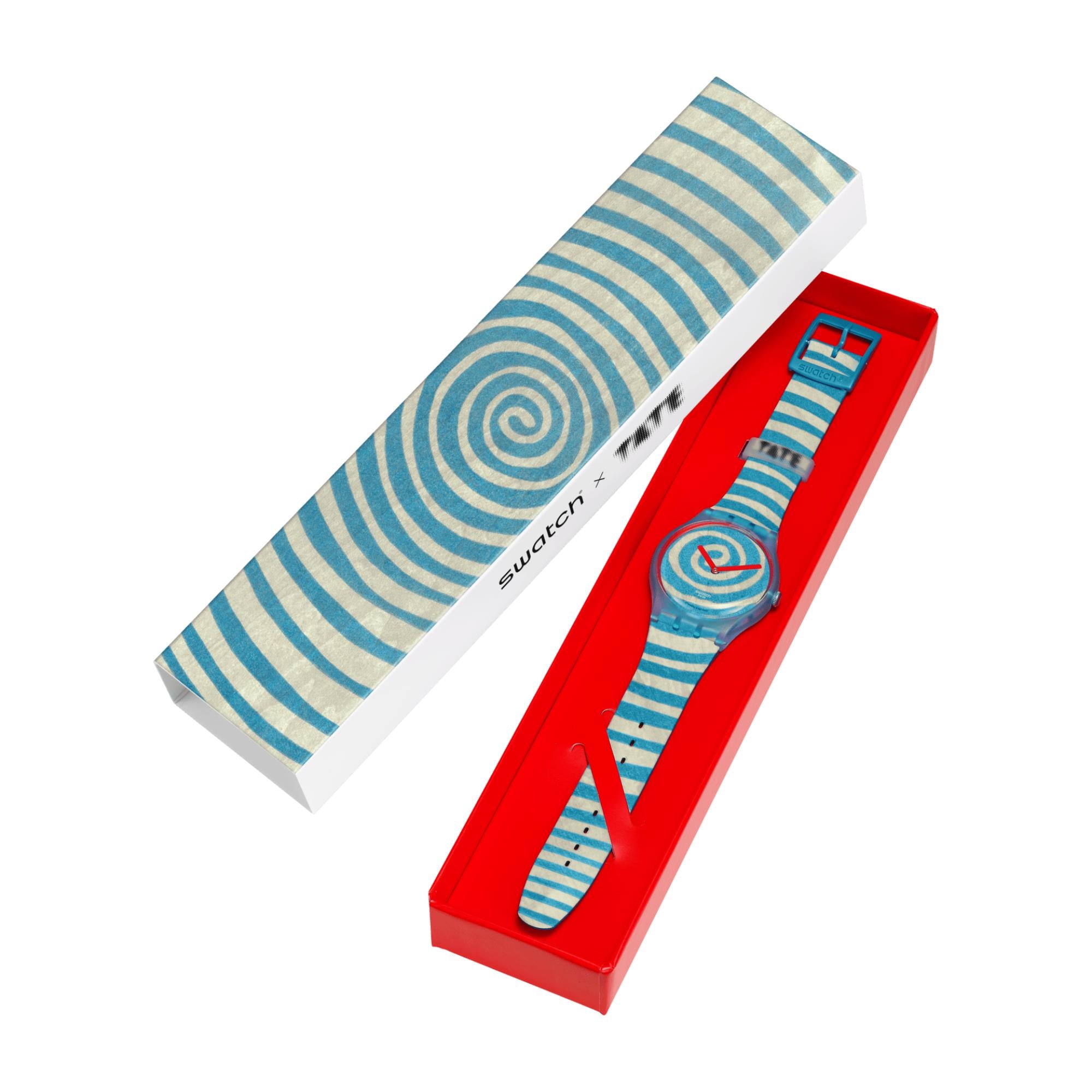 Swatch "Bourgeois's Spirals Pay!" Art Journey Collection - Blue Dial Silicone Strap Unisex Watch SVIZ105C-5300