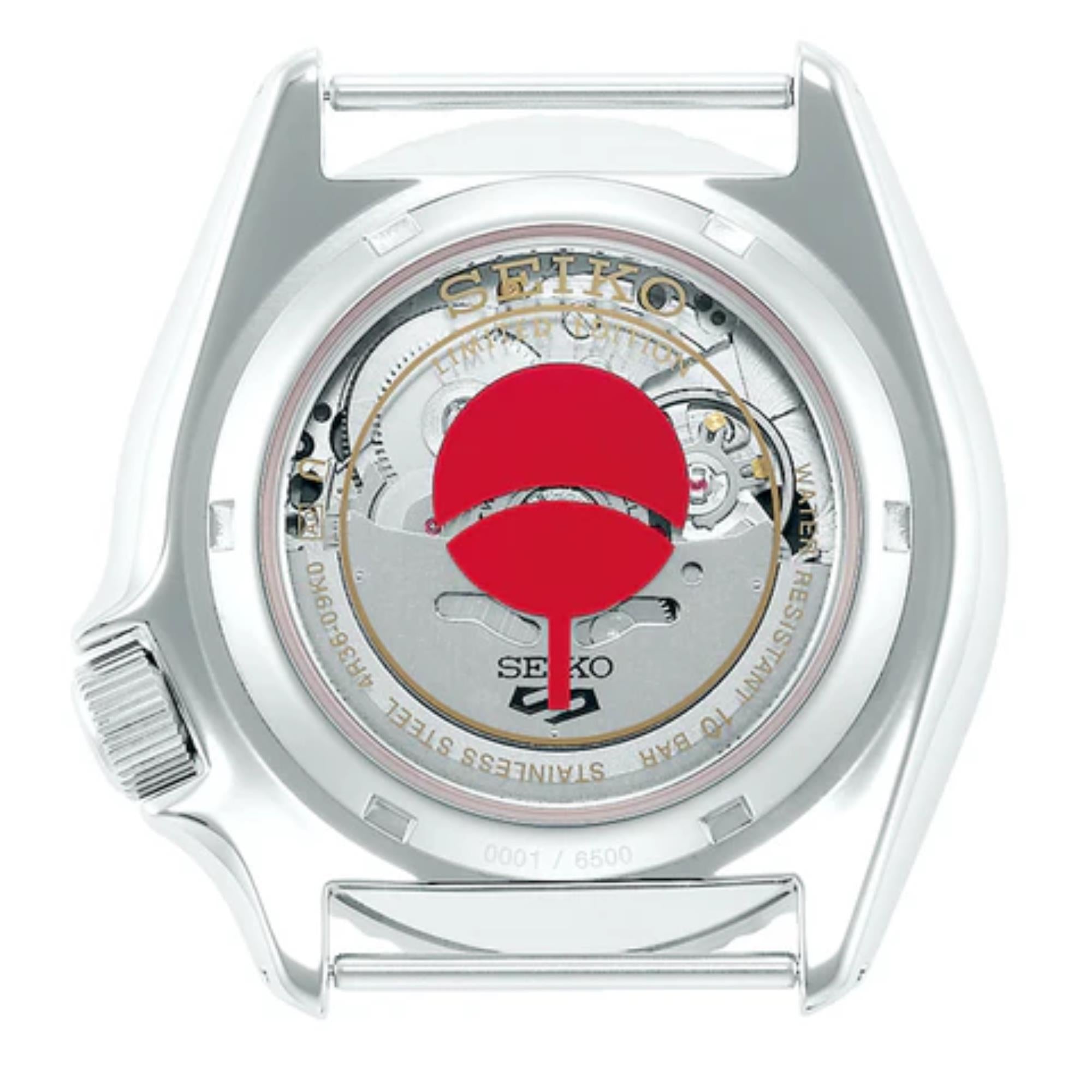 Seiko 5 Sports Boruto & Naruto “Sarada” Limited Edition Red Dial Nylon Strap Men's Watch SRPF67K1