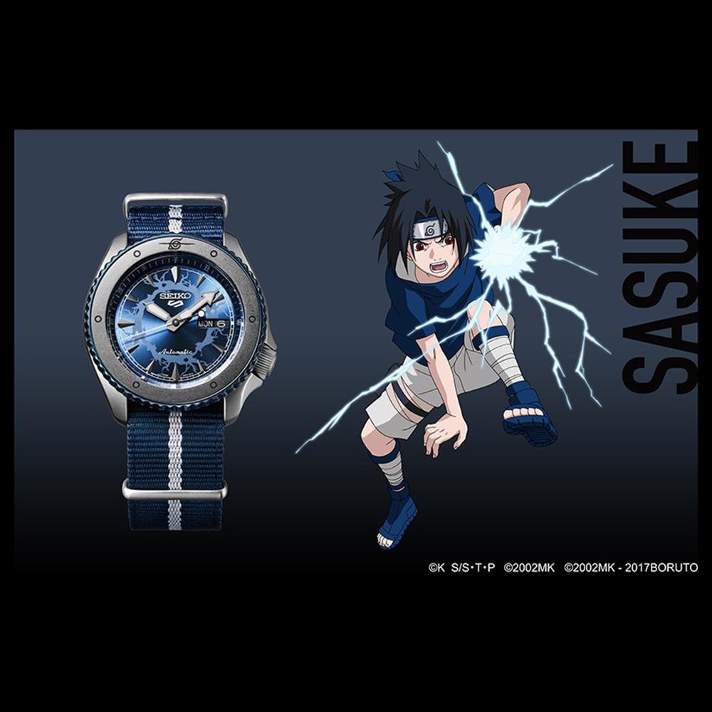 Seiko 5 Sports Naruto & Boruto Automatic Blue Dial Nylon Strap Men's Watch SRPF69K1