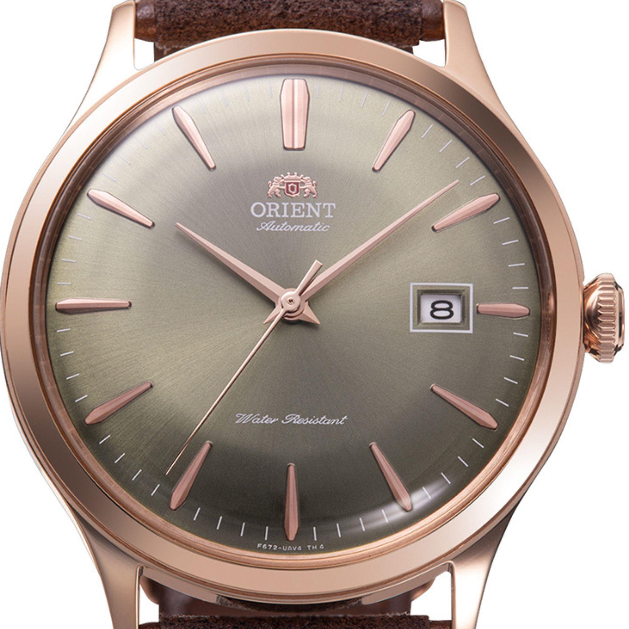 Orient Bambino Automatic Brown Dial Leather Strap Men’s Watch RA-AC0P04Y10B