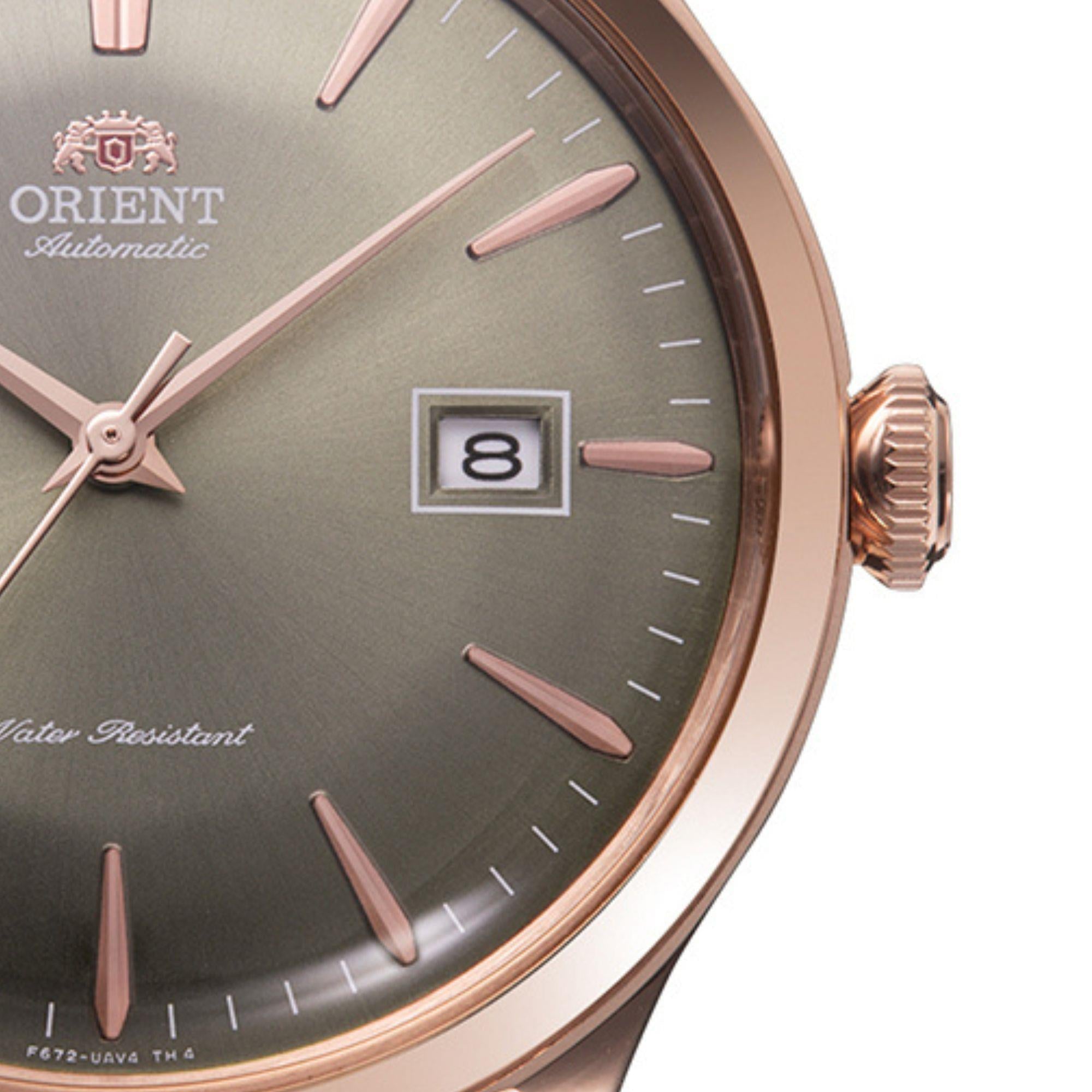 Orient Bambino Automatic Brown Dial Leather Strap Men’s Watch RA-AC0P04Y10B
