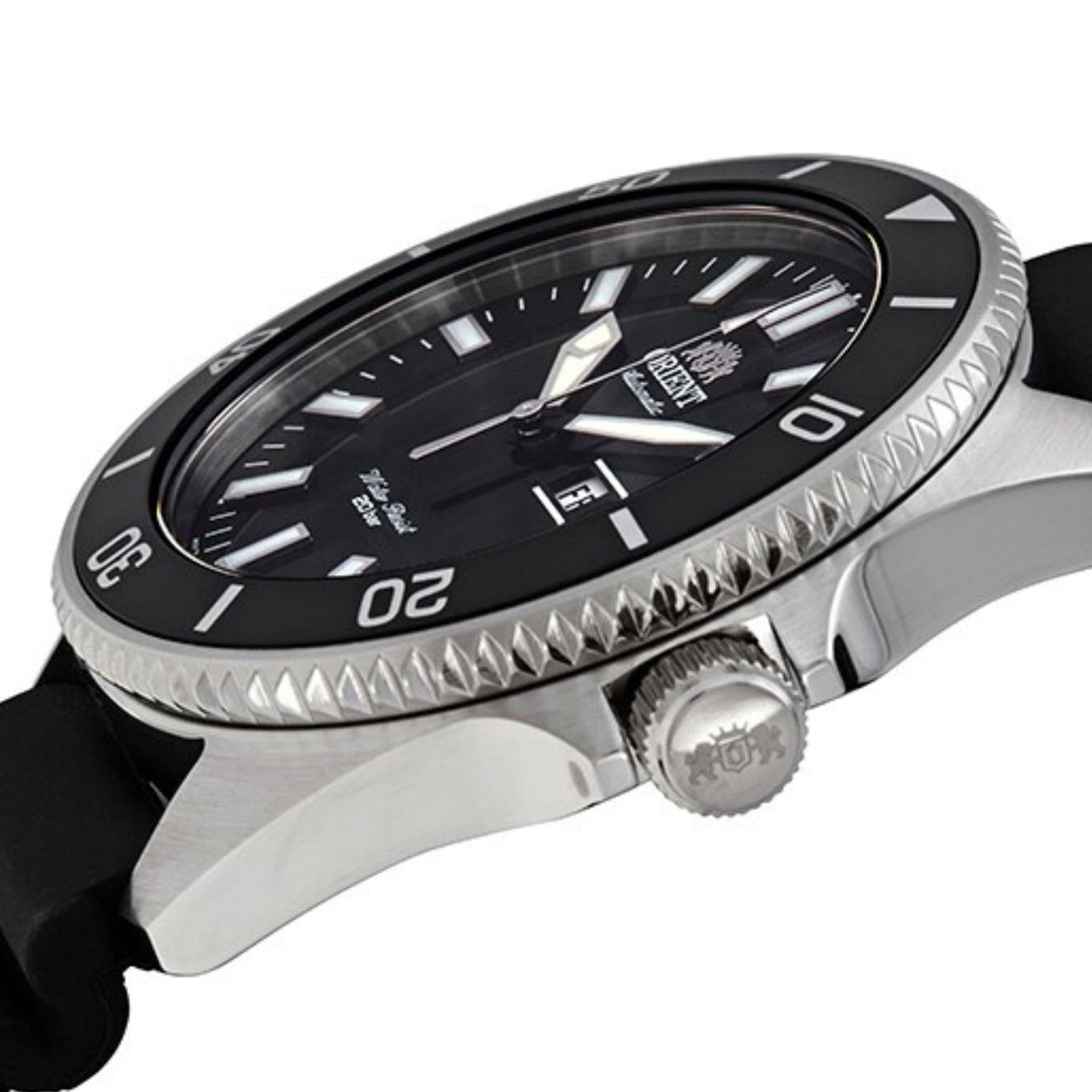 Orient Mako III Automatic Black Dial Rubber Strap Men’s Watch RA-AA0010B39B