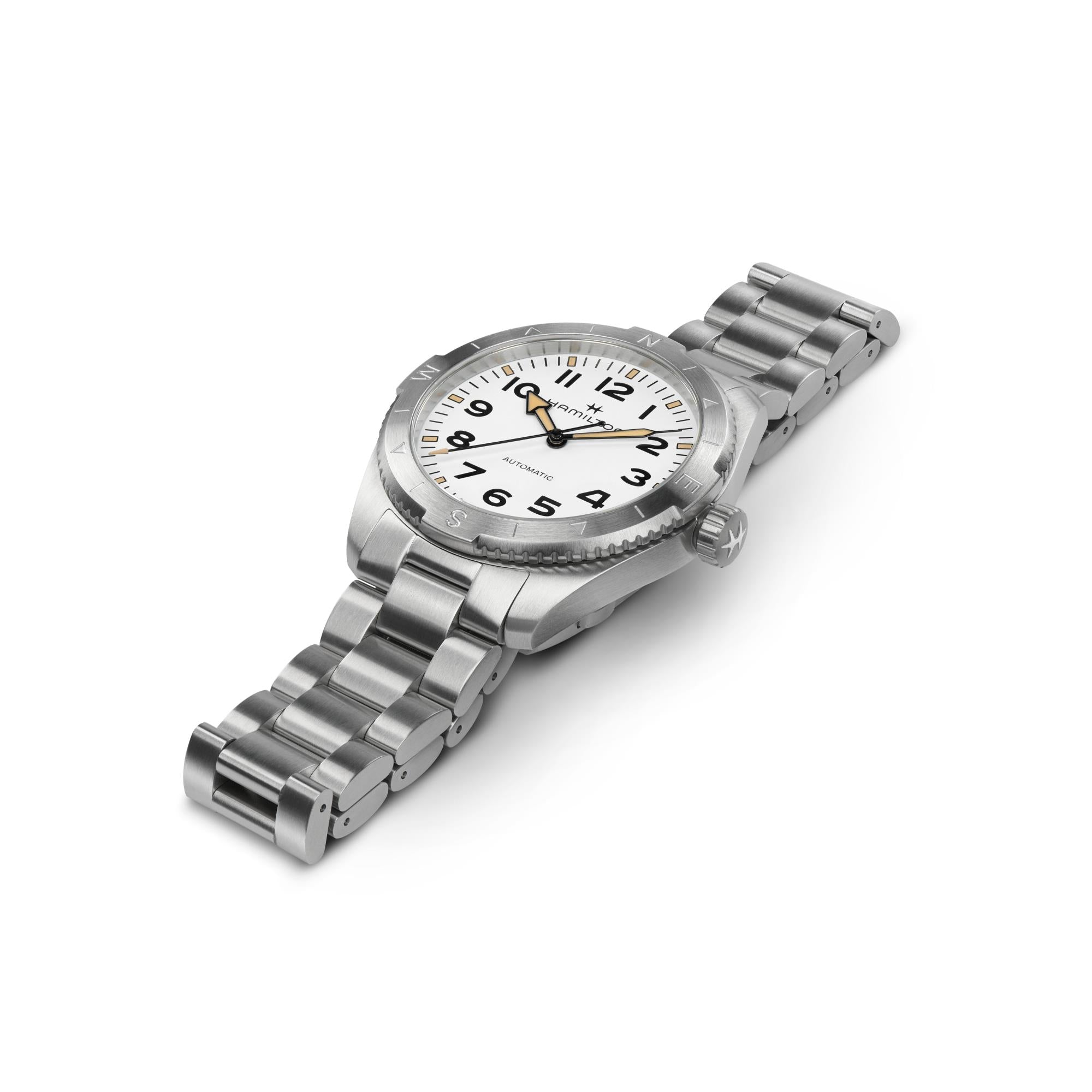 Hamilton Khaki Field Expedition Auto White Dial Stainless Steel Bracelet Men's Watch H70315110