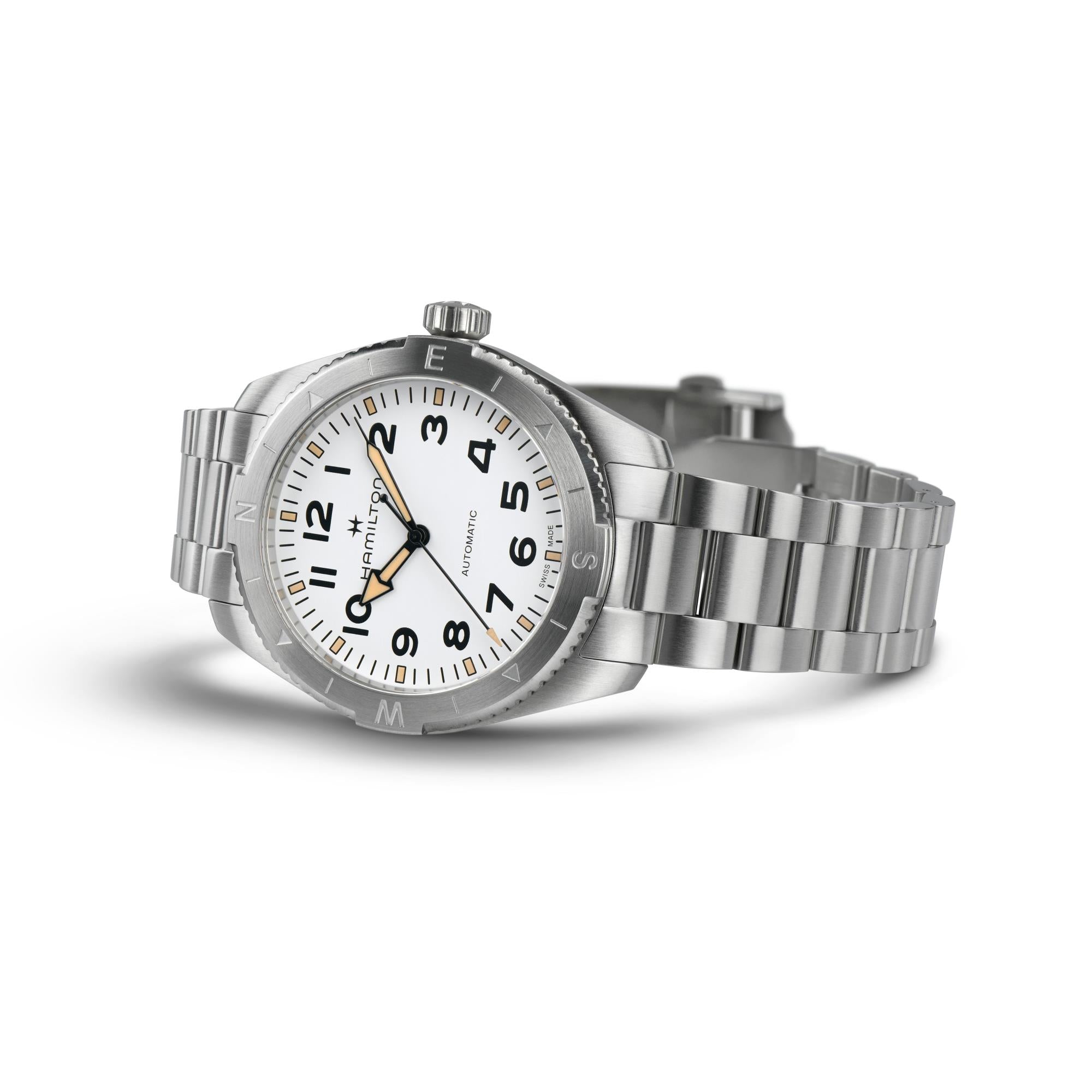Hamilton Khaki Field Expedition Auto White Dial Stainless Steel Bracelet Men's Watch H70315110