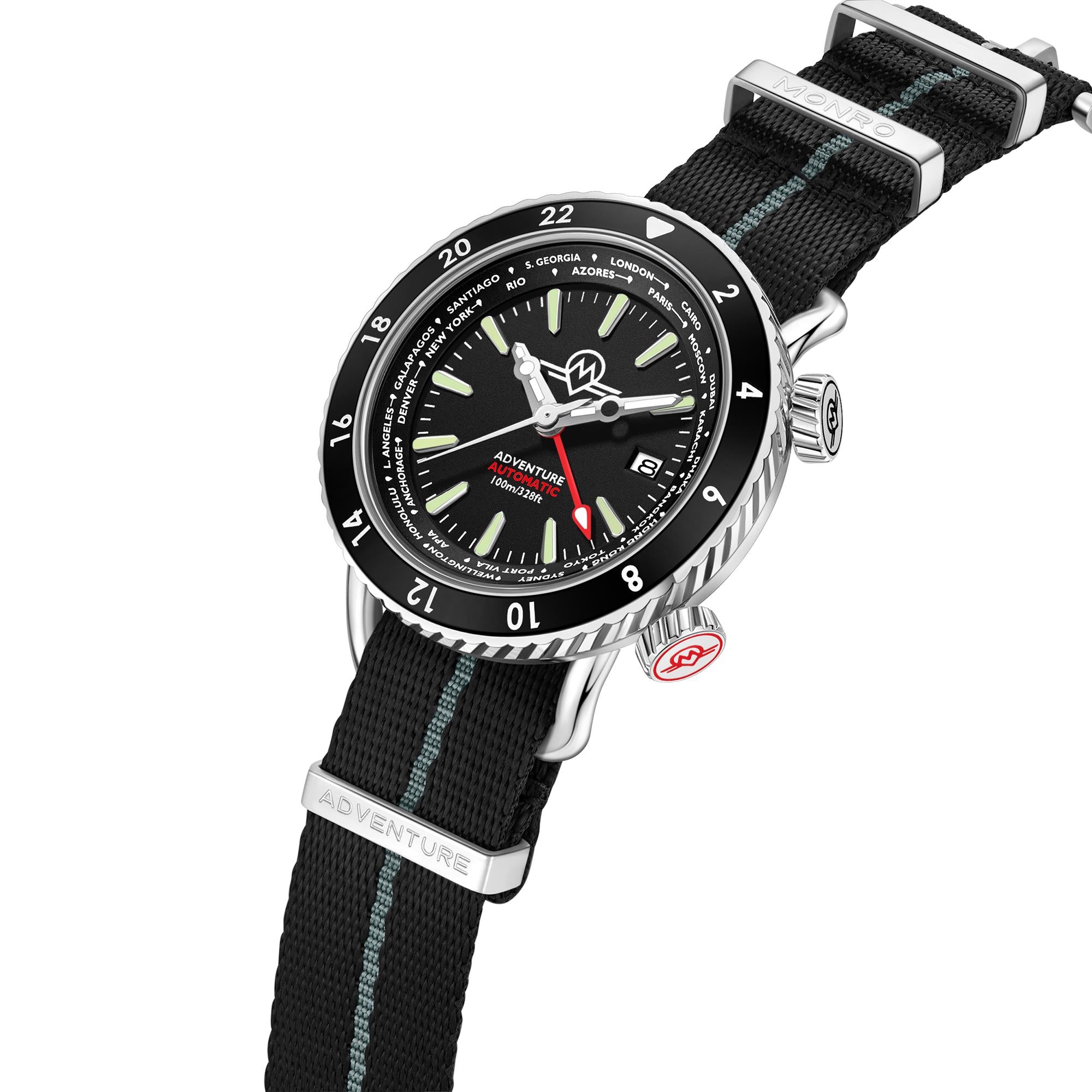 Monro Adventure Urban Black Dial Automatic Men's Watch MA-1