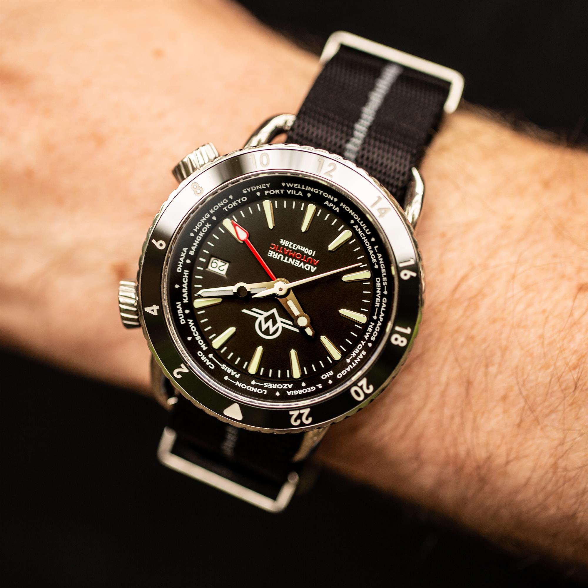Monro Adventure Urban Black Dial Automatic Men's Watch MA-1
