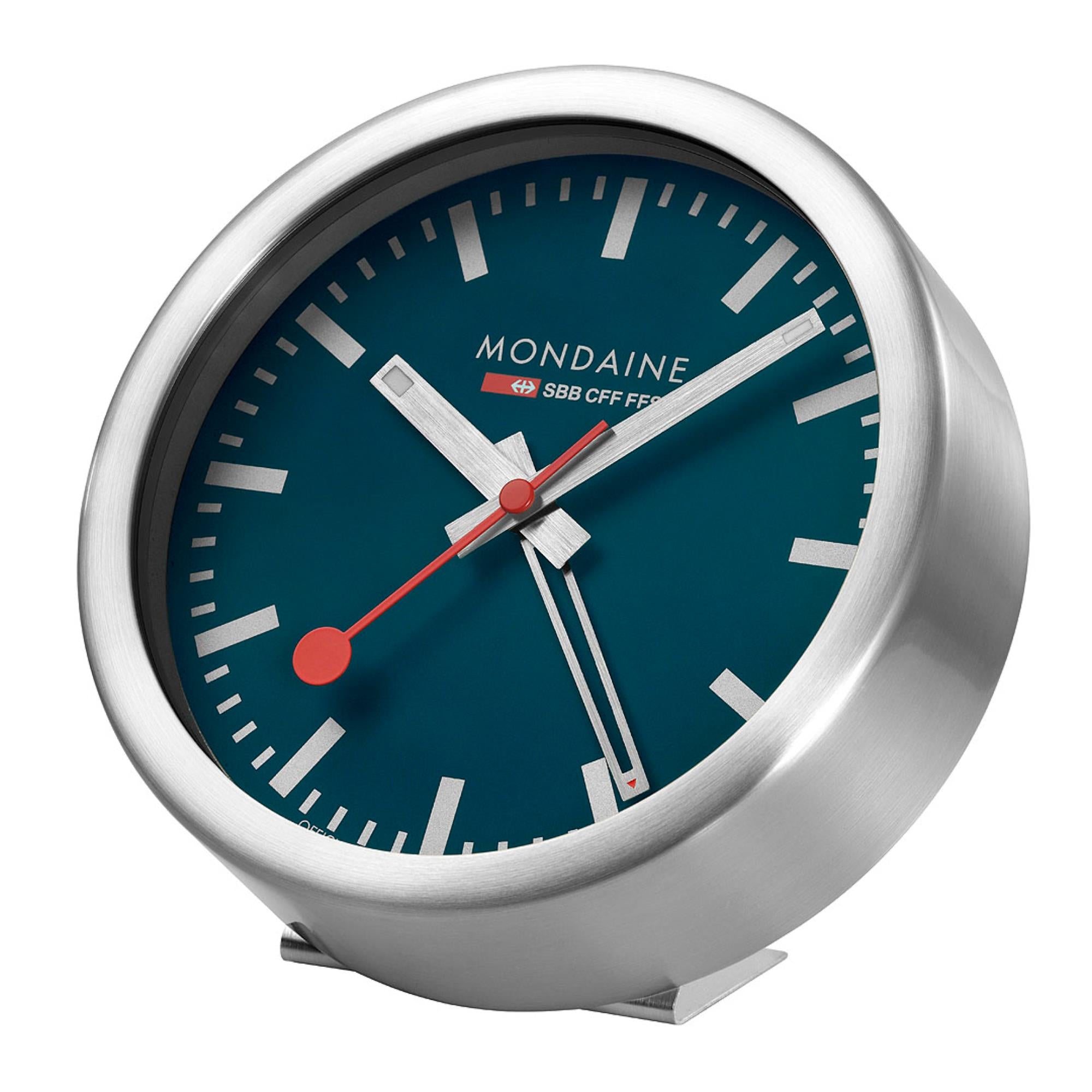 Mondaine Deepest Blue Dial Table and Alarm Clock A997.MCAL.46SBV.1