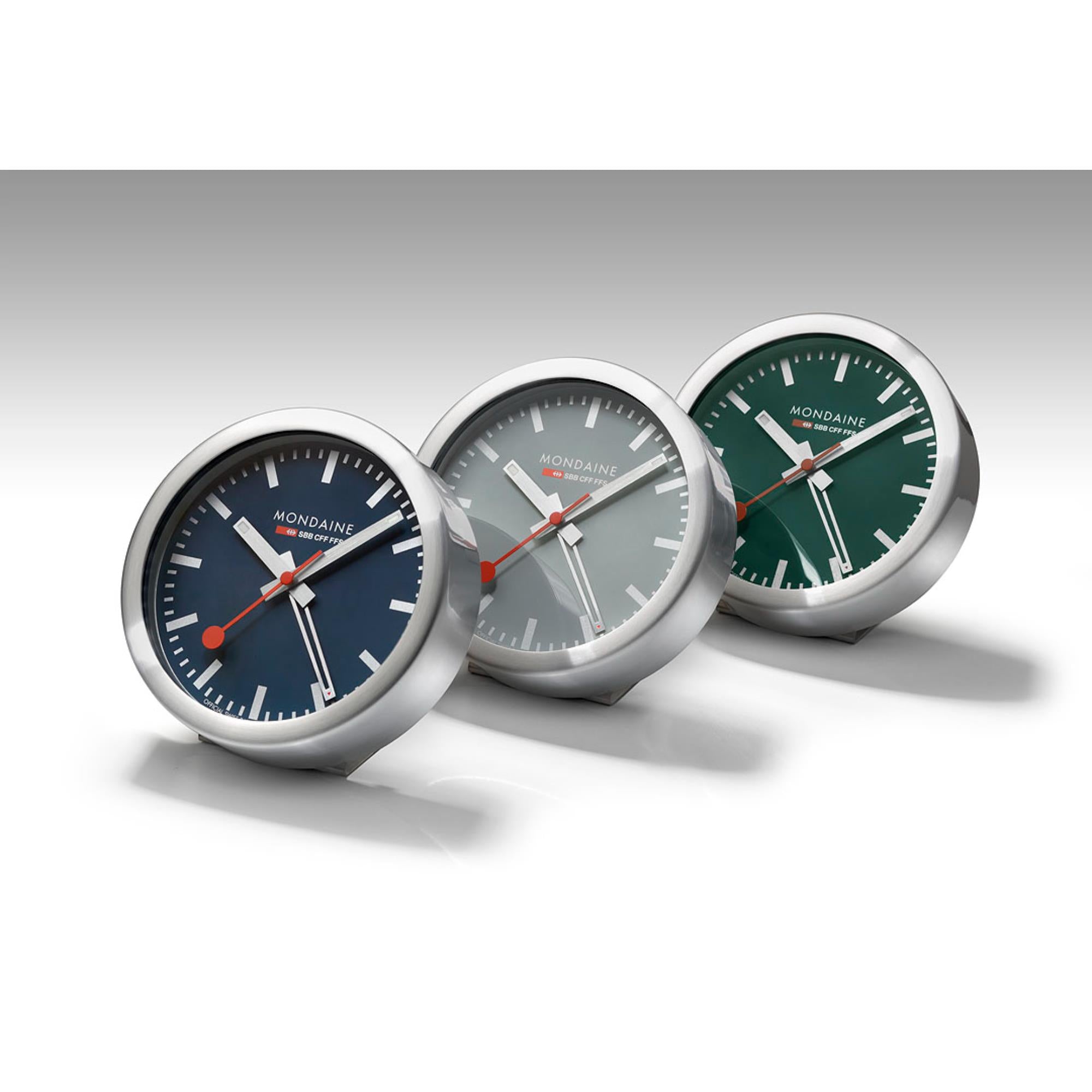 Mondaine Deepest Blue Dial Table and Alarm Clock A997.MCAL.46SBV.1