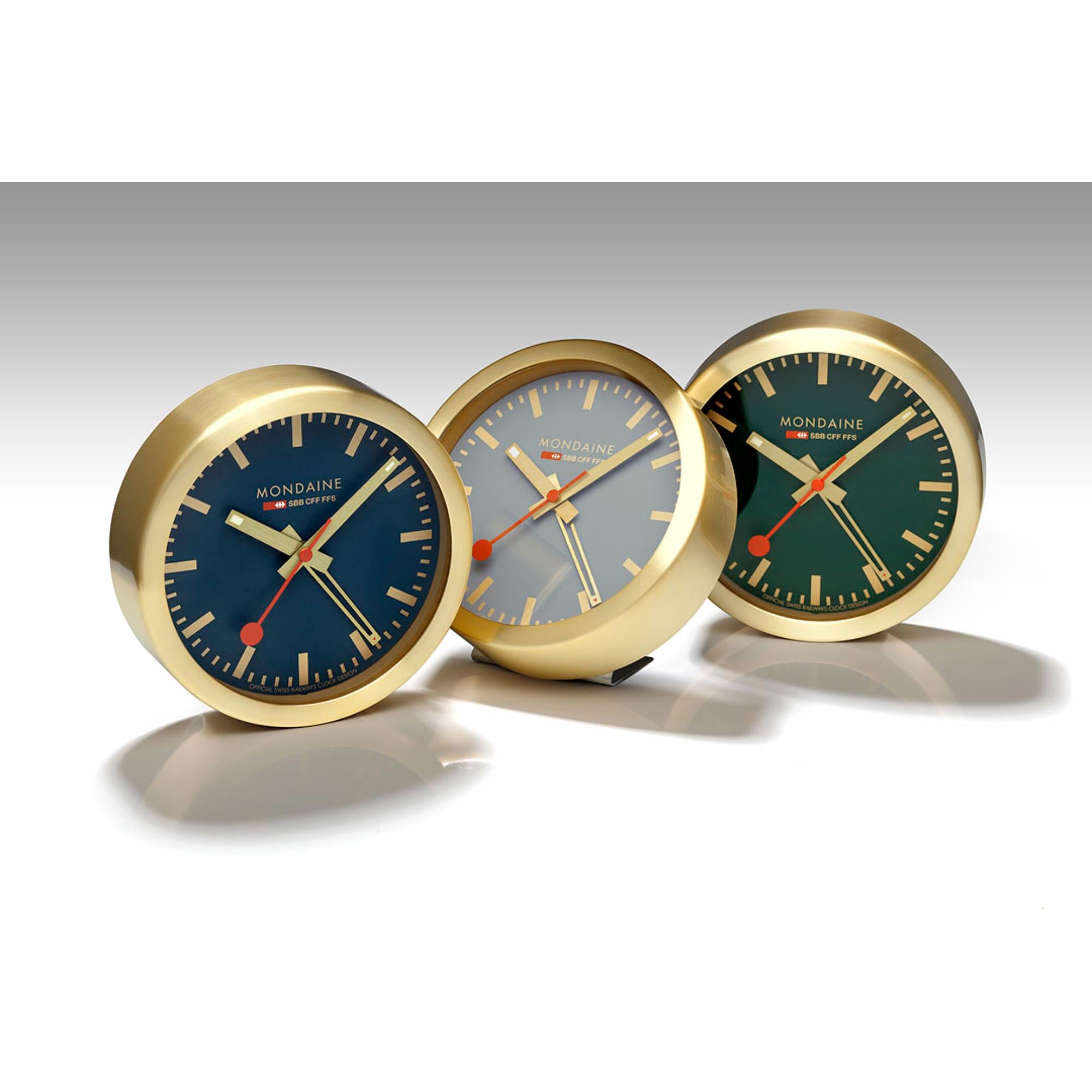 Mondaine Good Grey Dial Table and Alarm Clock A997.MCAL.86SBG.1