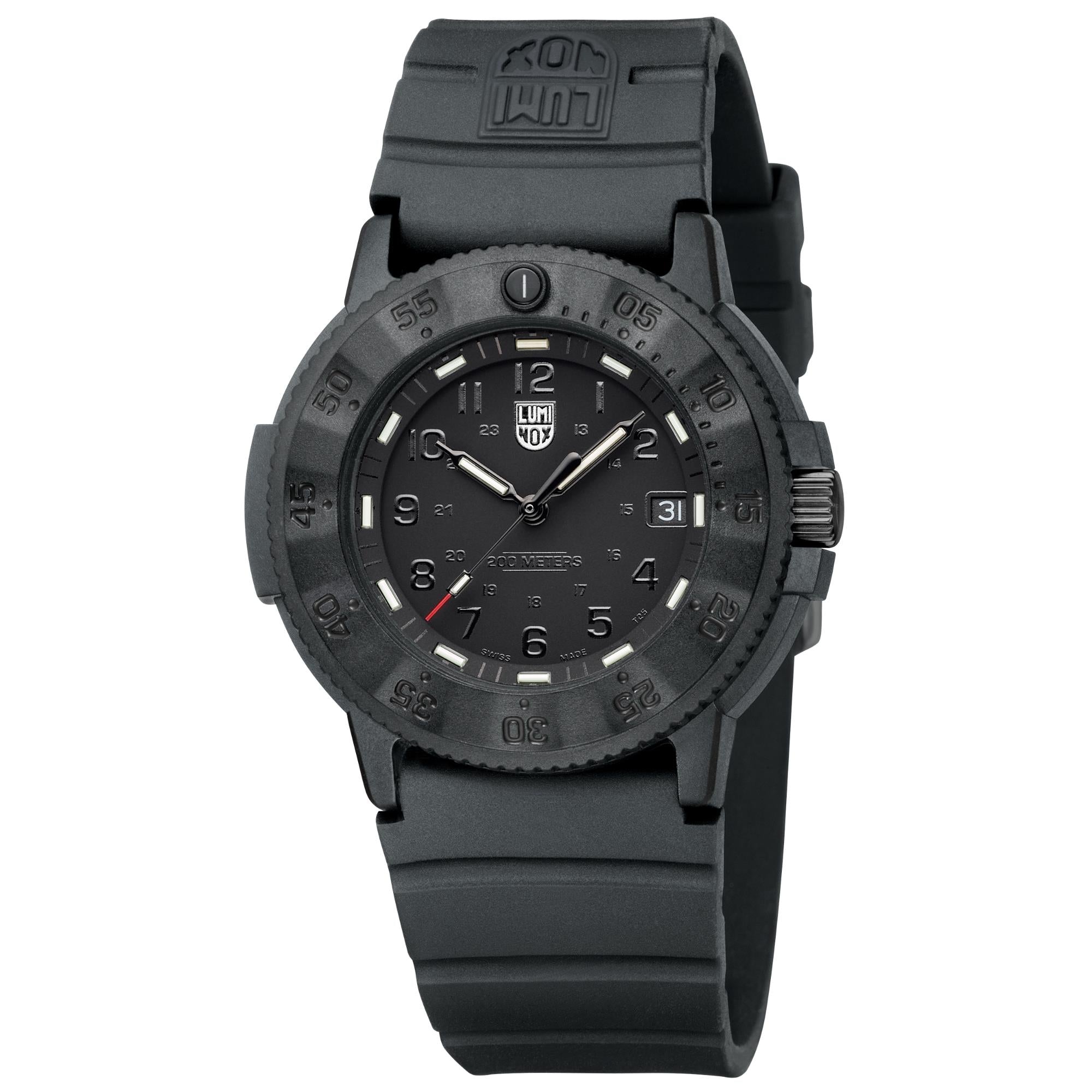 Luminox Navy SEAL 3000 Series Automatic Black Dial Black Rubber Strap Men's Watch XS.3001.EVO.BO.S