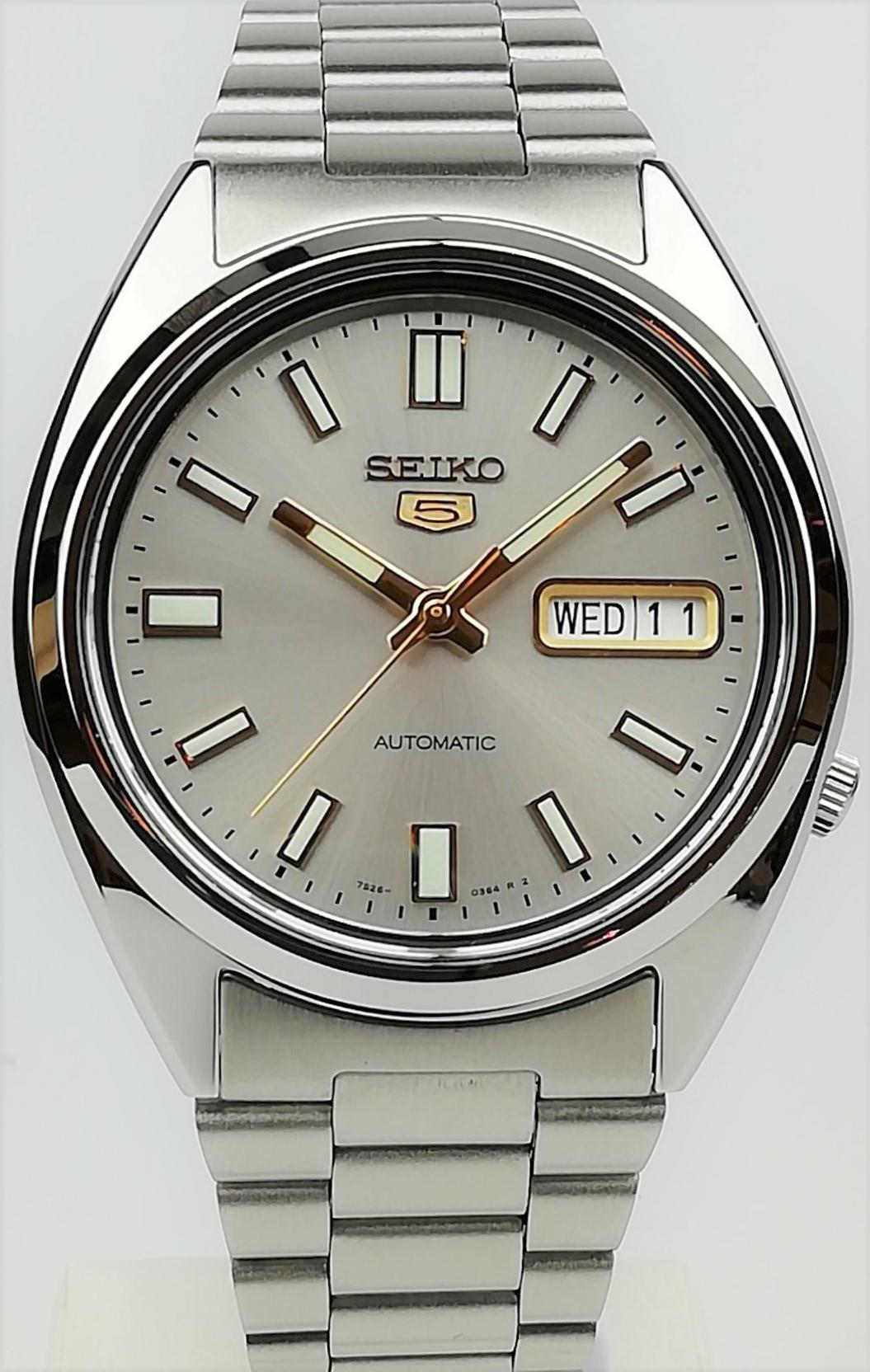 Seiko 5 Automatic Silver Dial Stainless Steel Men's Watch SNXS75K1