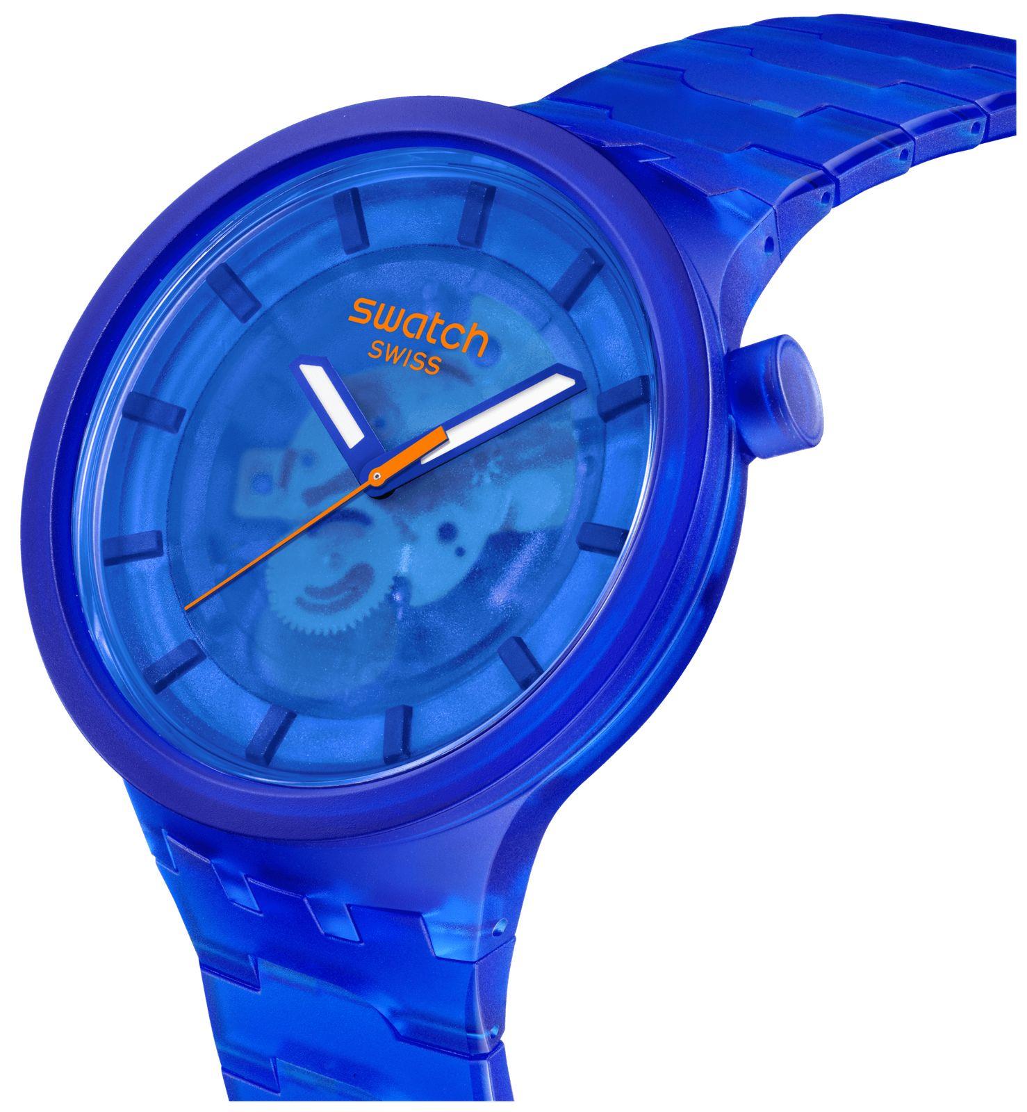 Swatch NAVY JOY Blue Dial Bio-Sourced Material Strap Watch SB05N116