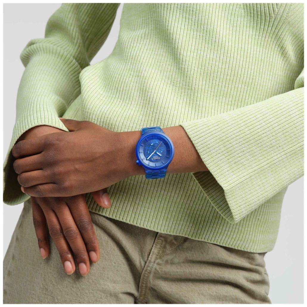 Swatch NAVY JOY Blue Dial Bio-Sourced Material Strap Watch SB05N116