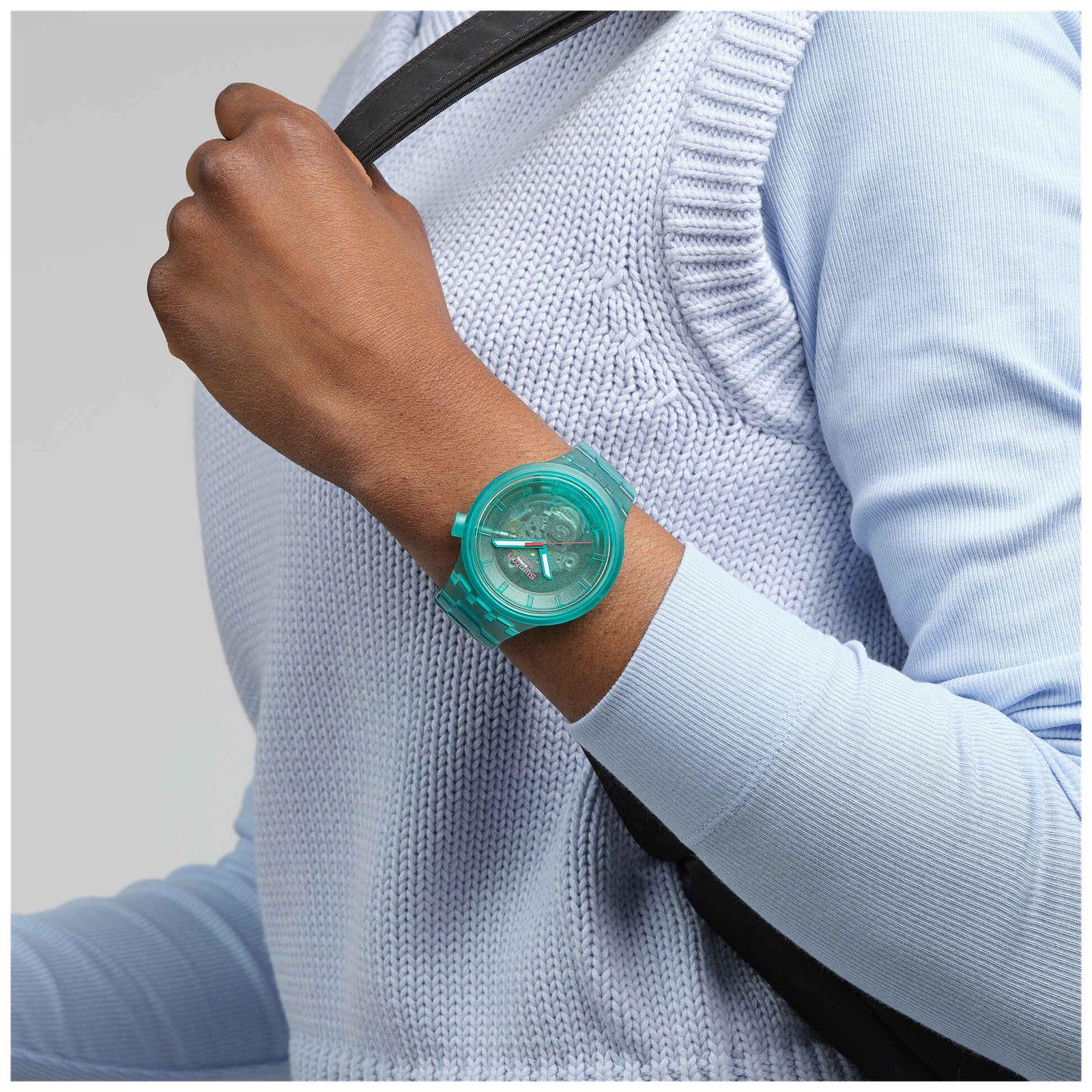 Swatch TURQUOISE JOY Turquoise Dial Bio-Sourced Material Watch SB05L101