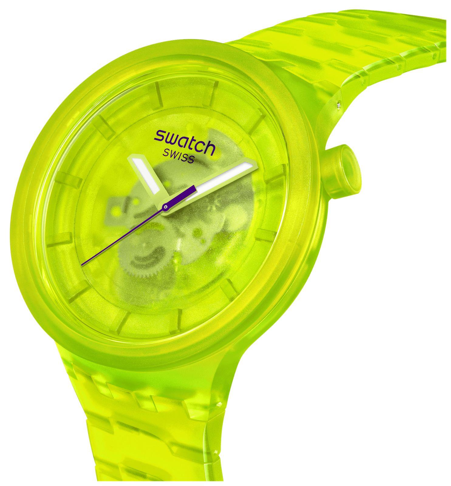 Swatch YELLOW JOY Yellow Dial Yellow Bio-Sourced Material Strap Unisex Watch SB05J103