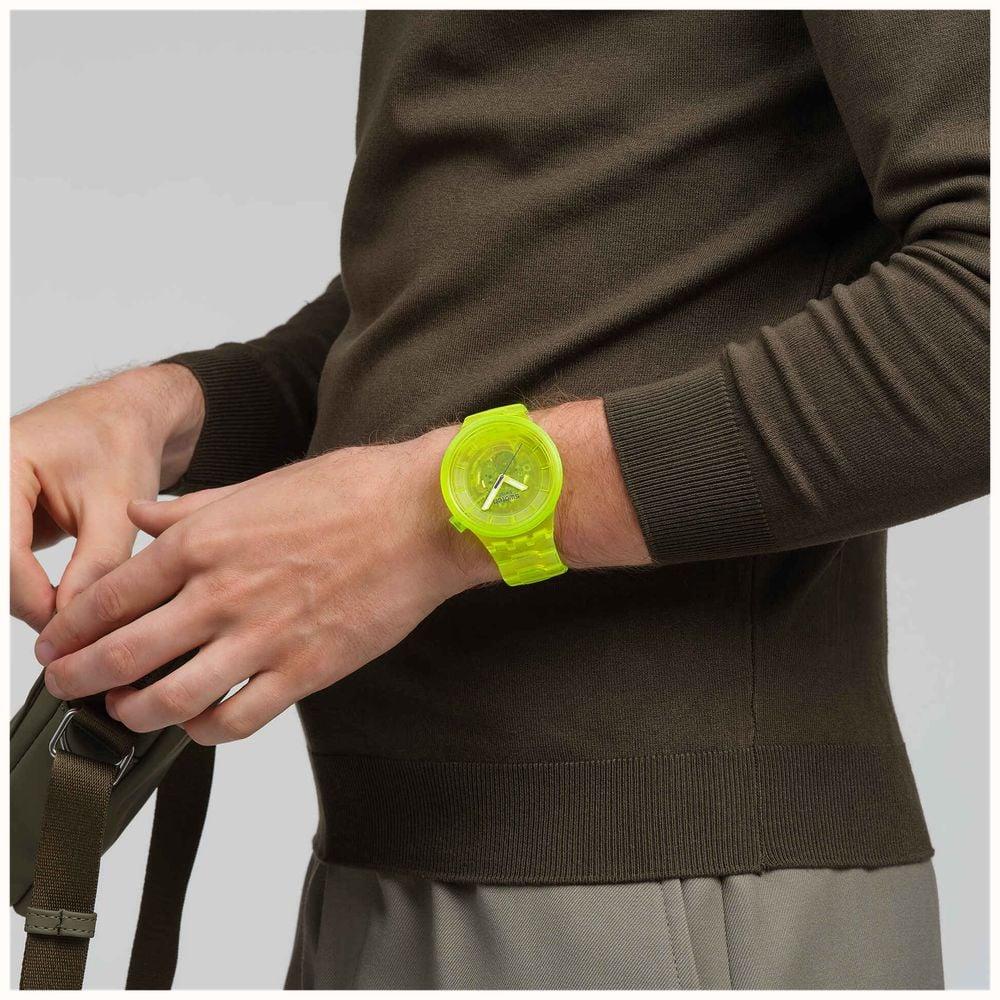 Swatch YELLOW JOY Yellow Dial Yellow Bio-Sourced Material Strap Unisex Watch SB05J103