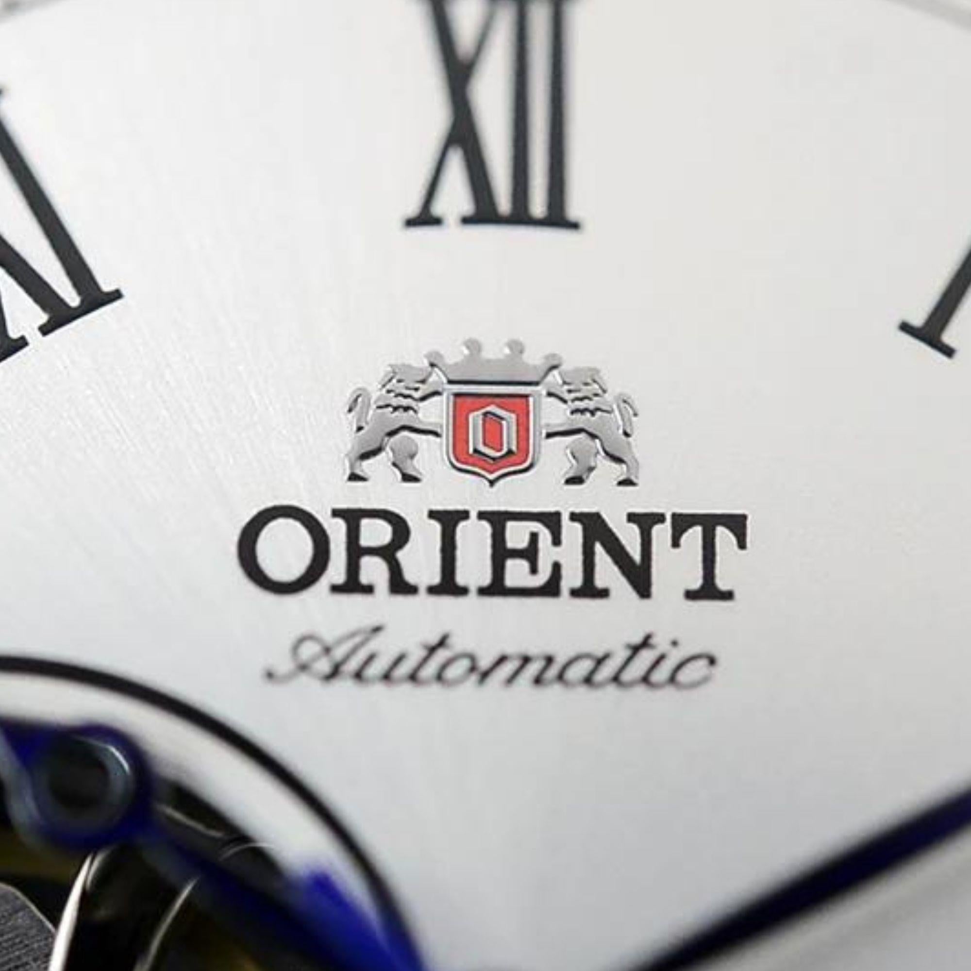 Orient Bambino Open Heart Automatic White Dial Leather Strap Men’s Watch TAG0003W0