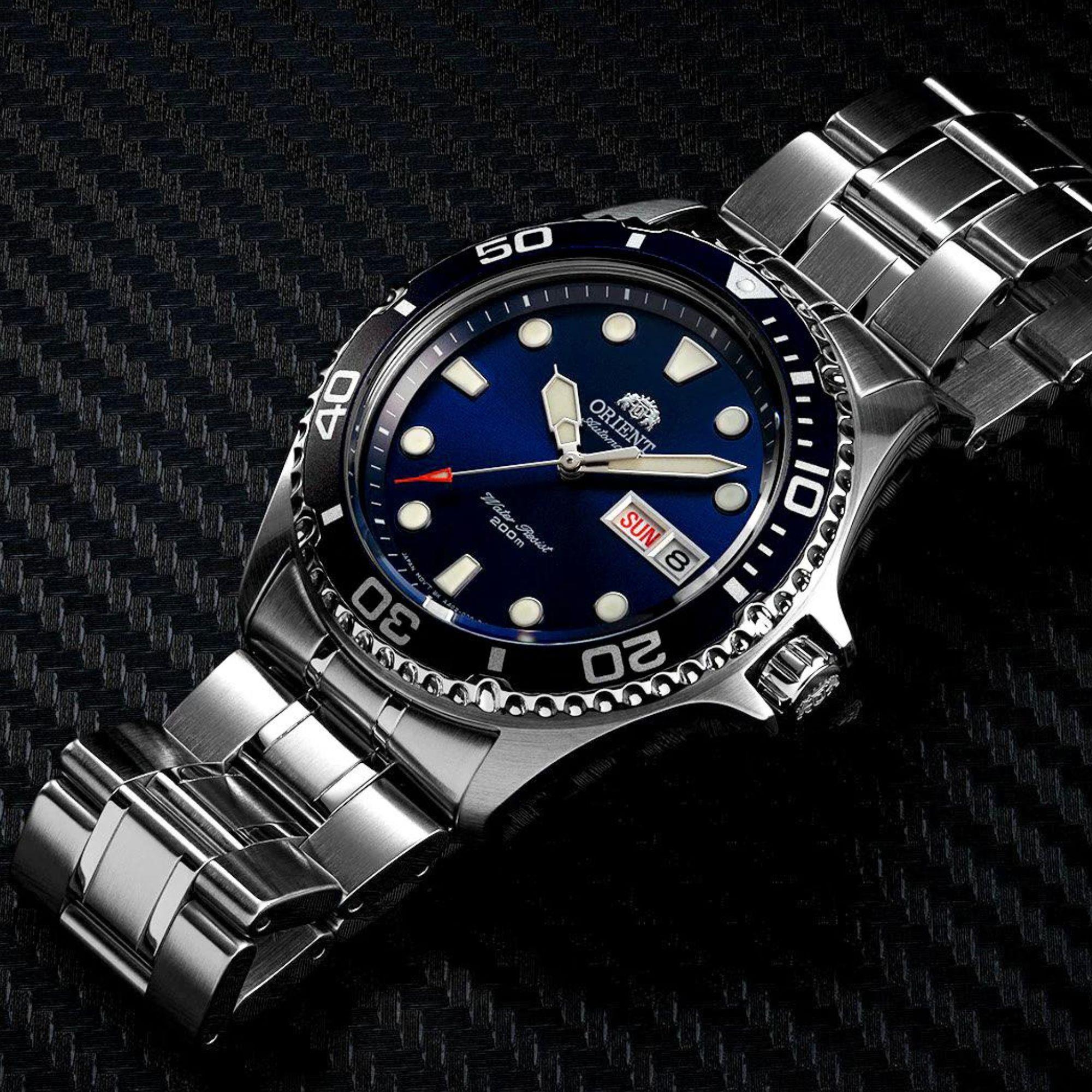 Orient Ray II Automatic Blue Dial Steel Strap Men’s Watch FAA02005D9