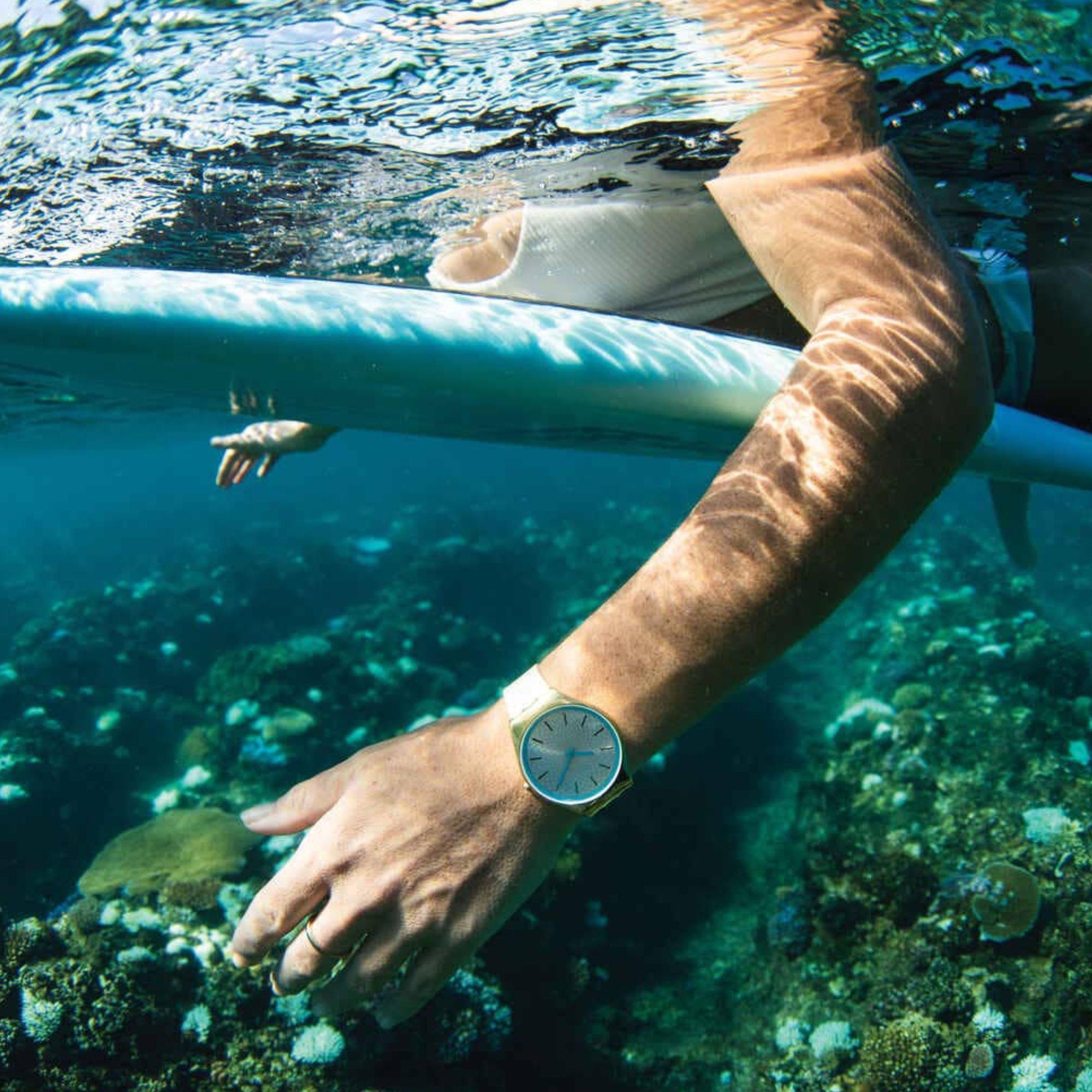 Swatch COCO HO BLU Ivory Dial Silicone Strap Watch SYXG127