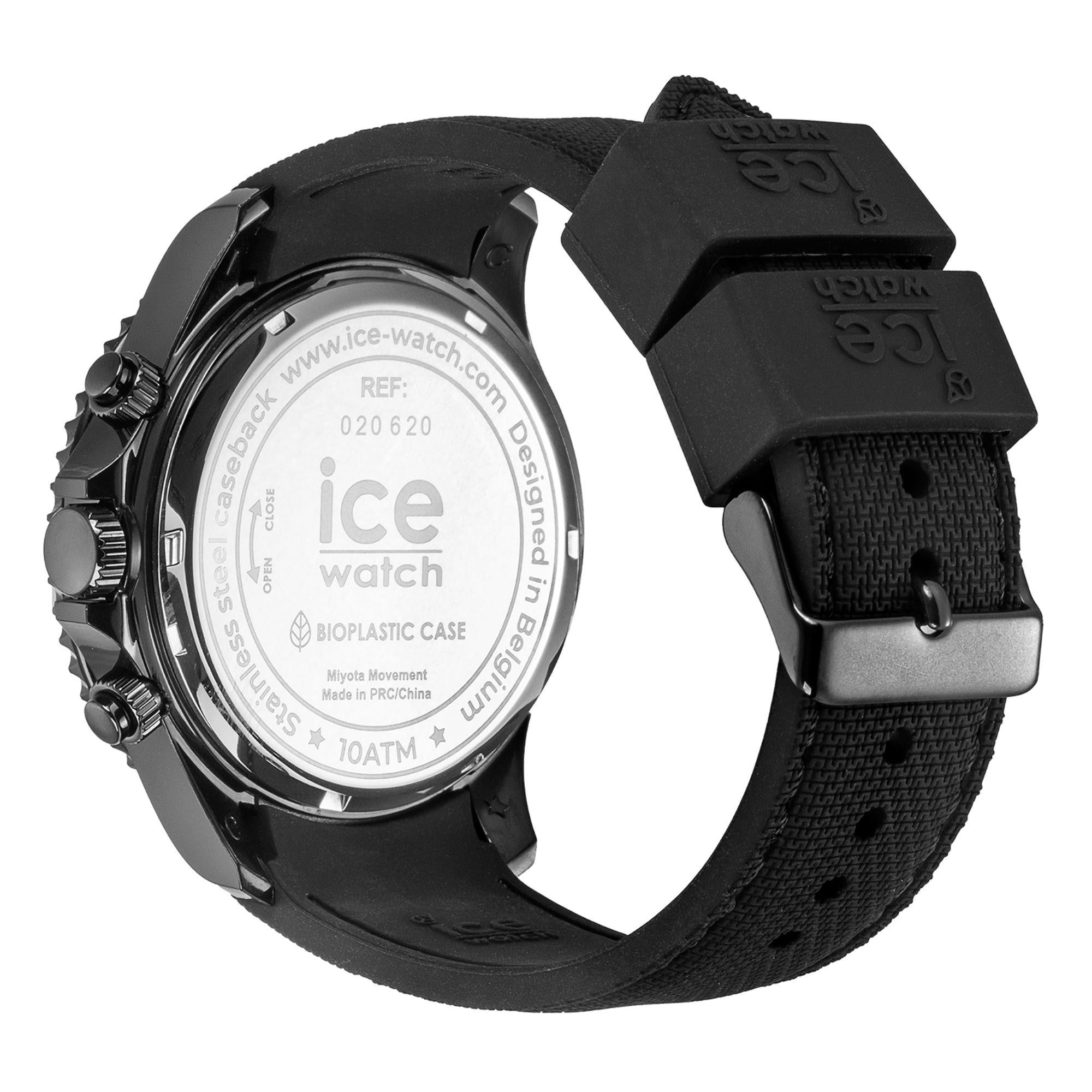 ICE Watch ICE Chrono Black Dial Silicone Strap Men's Watch 020620