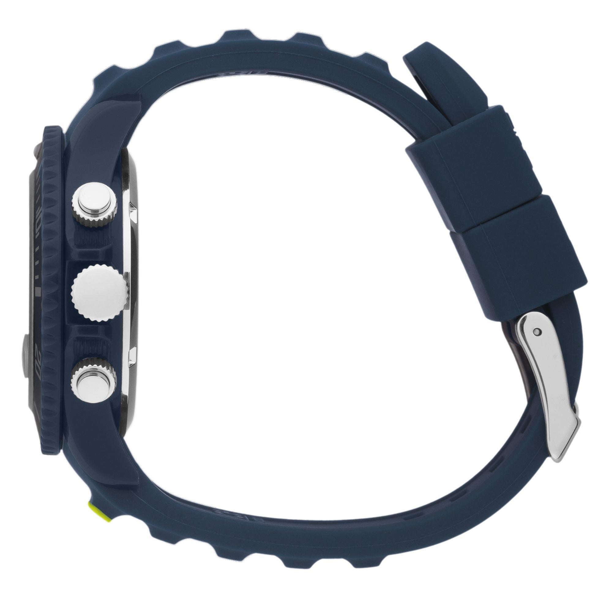 ICE Watch ICE Chrono Blue Lime Dial Silicone Strap Watch 021426