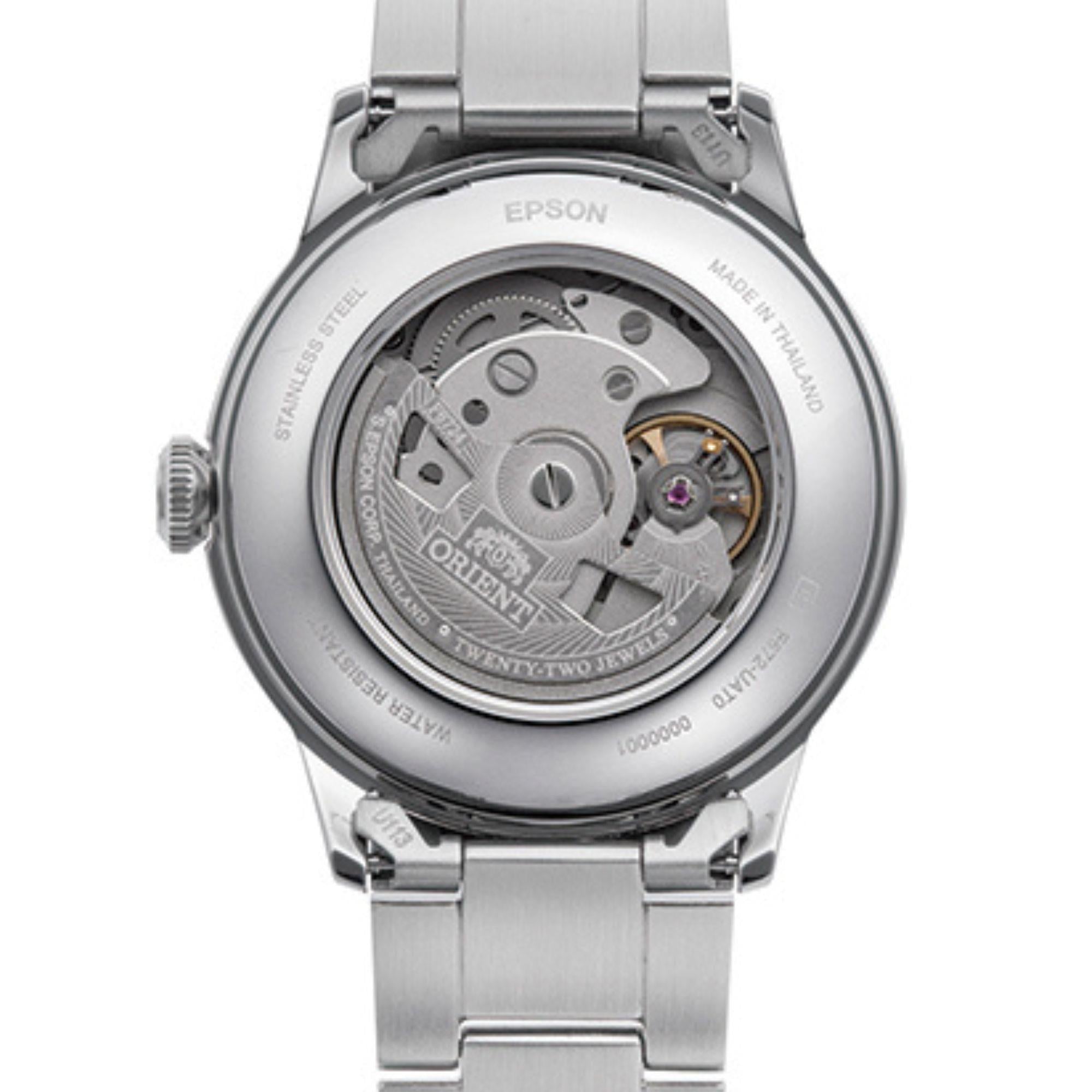 Orient Bambino Classic Vintage Style Green Dial Steel Strap Unisex Dress Watch RA-AC0M09E30B