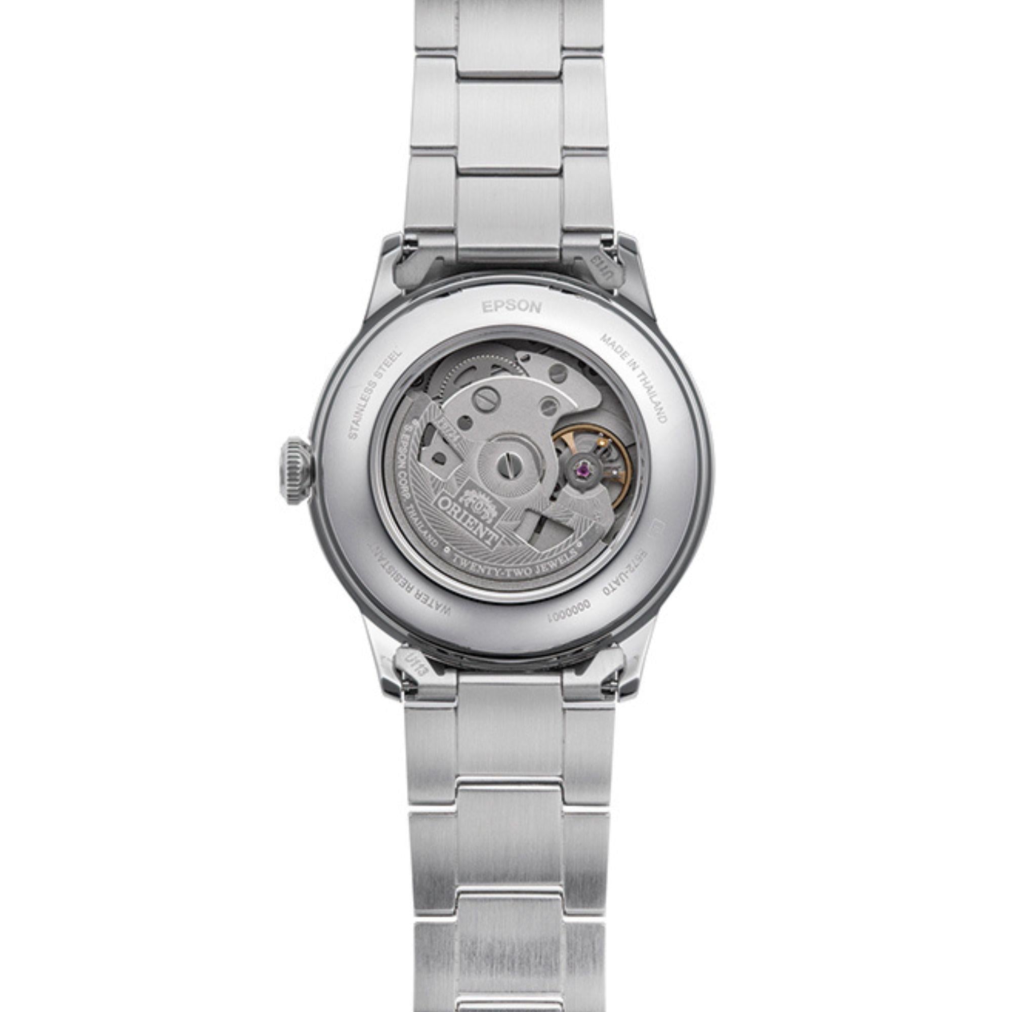 Orient Bambino Classic Vintage Style Blue Dial Steel Strap Unisex Dress Watch RA-AC0M10L30B