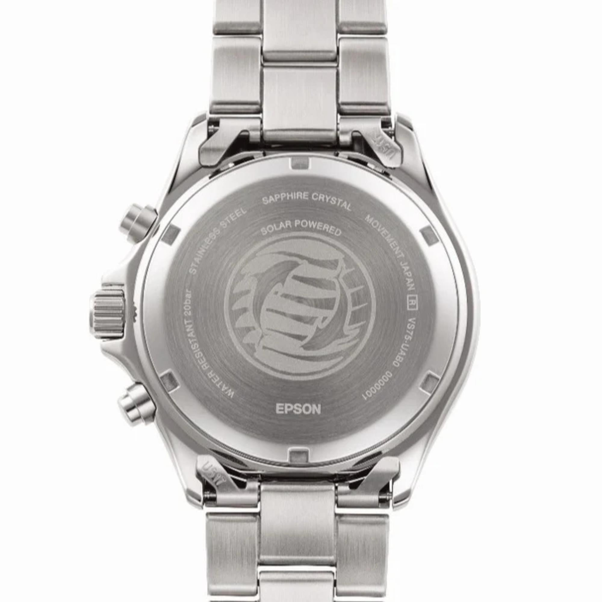Orient Mako Solar Light Blue Dial Steel Bracelet Men’s Watch RA-TX0206L10B
