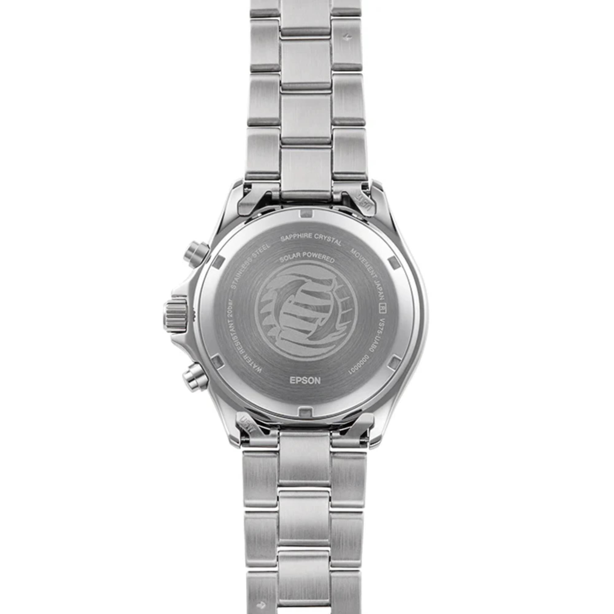 Orient Mako Solar Quartz Red Dial Steel Strap Men’s Dive Watch RA-TX0207R10B