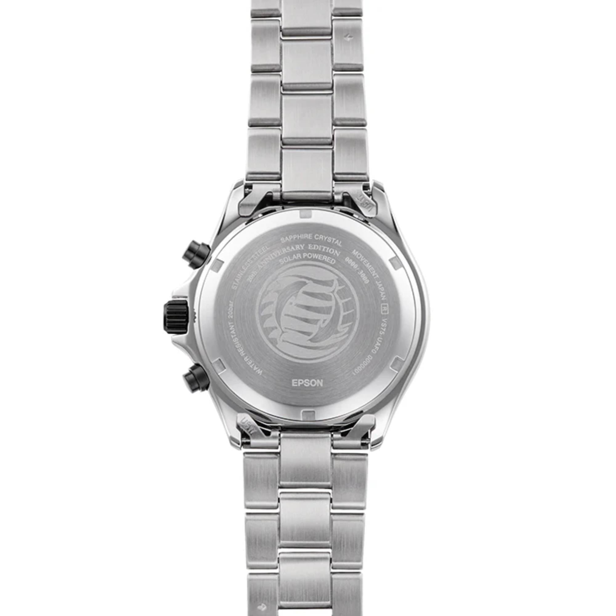 Orient Mako Solar 20th Anniversary Blue Dial Steel Bracelet Men’s Watch RA-TX0208L10B