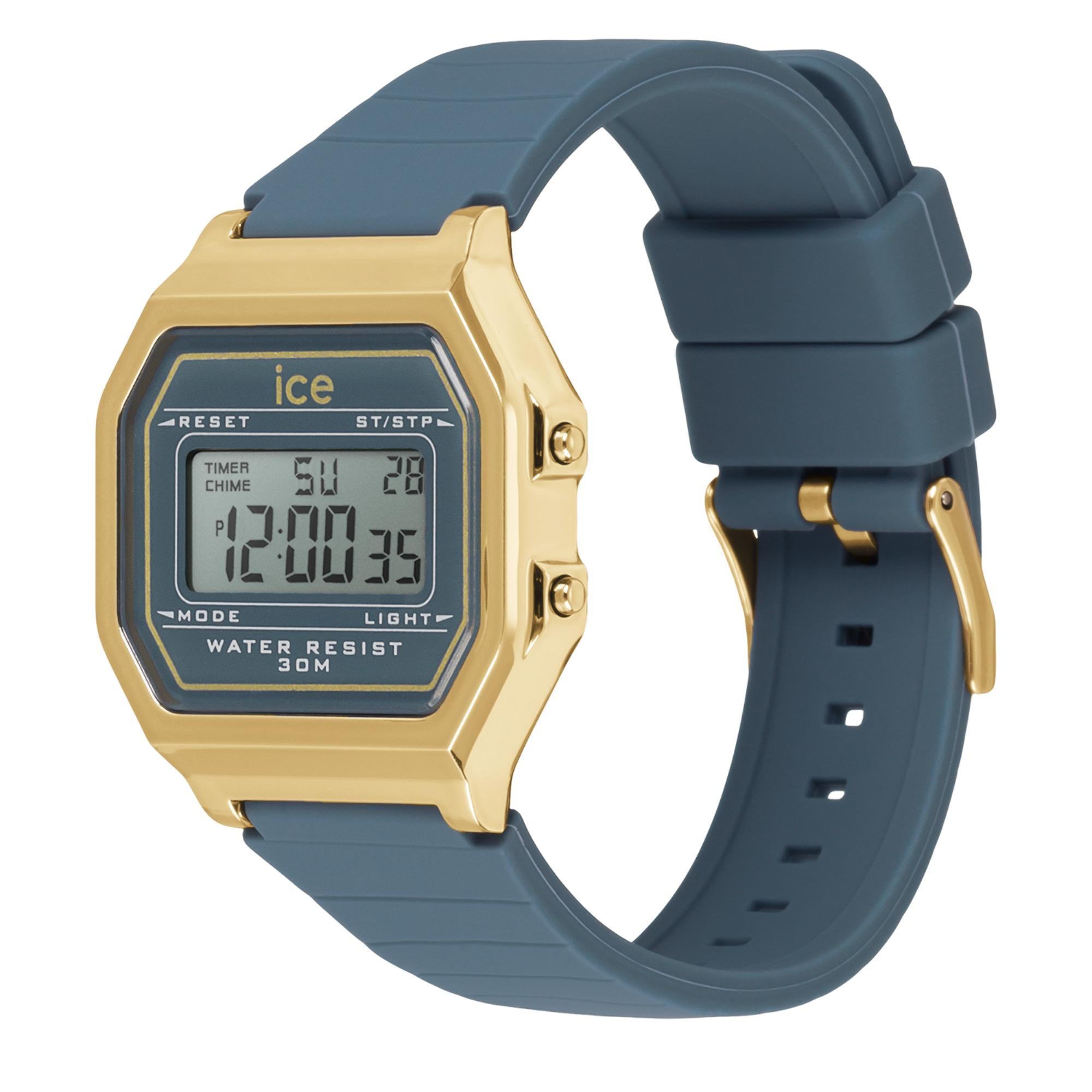 ICE Digit Retro Digital Midnight Blue Dial Small Strap Women’s Watch 022067