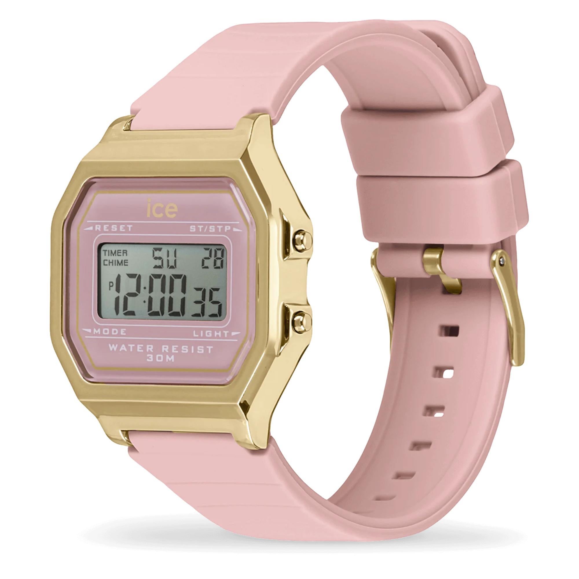 ICE Digit Retro Digital Babyatoutprix Pink Dial Small Strap Women’s Watch 023225