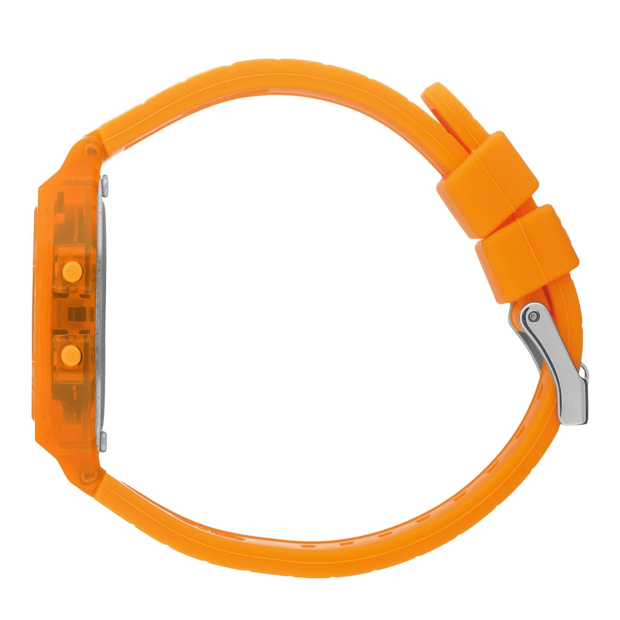 ICE Digit Retro Neon Orange Clear Silicone Strap Digital Men’s Watch 022886