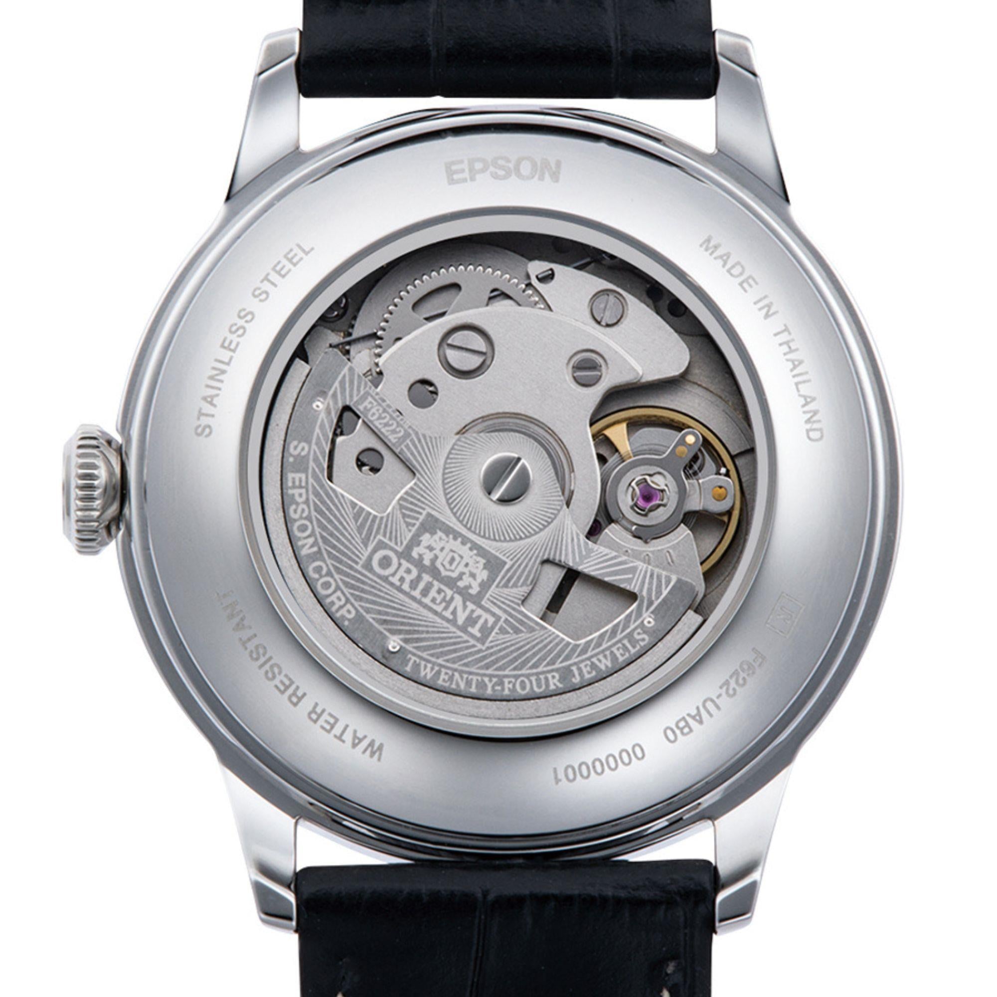 Orient Bambino Classic Vintage Style Version 2 Black Dial Leather Strap Unisex Dress Watch RA-AP0101B30B