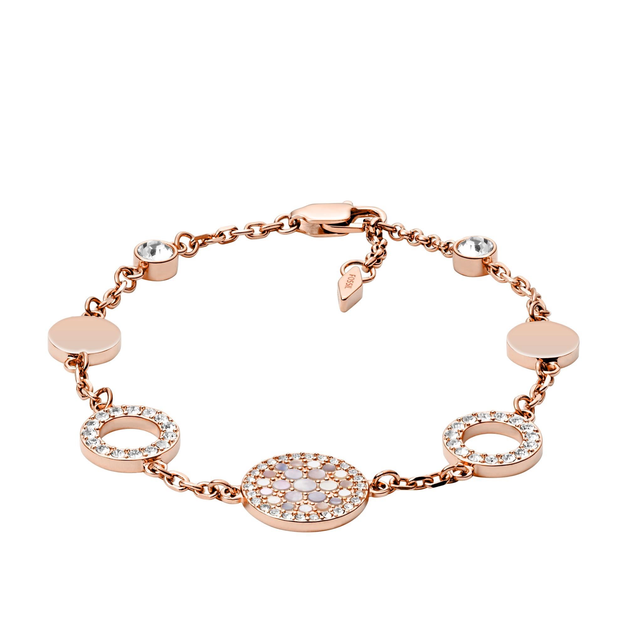 プリンセスブレス(❁´ω`❁) Fossil Mosaic Mother-of-Pearl Bracelet Women's JF01739791