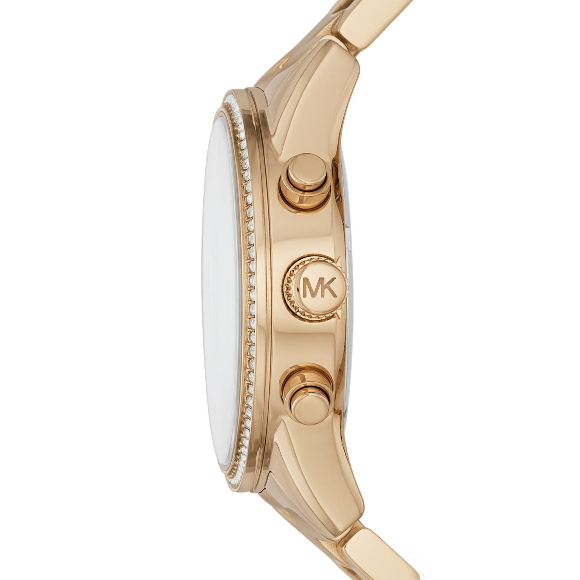 Michael Kors Bryant Chronograph Gold-Tone Stainless Steel Gold Dial Women's Watch MK6356