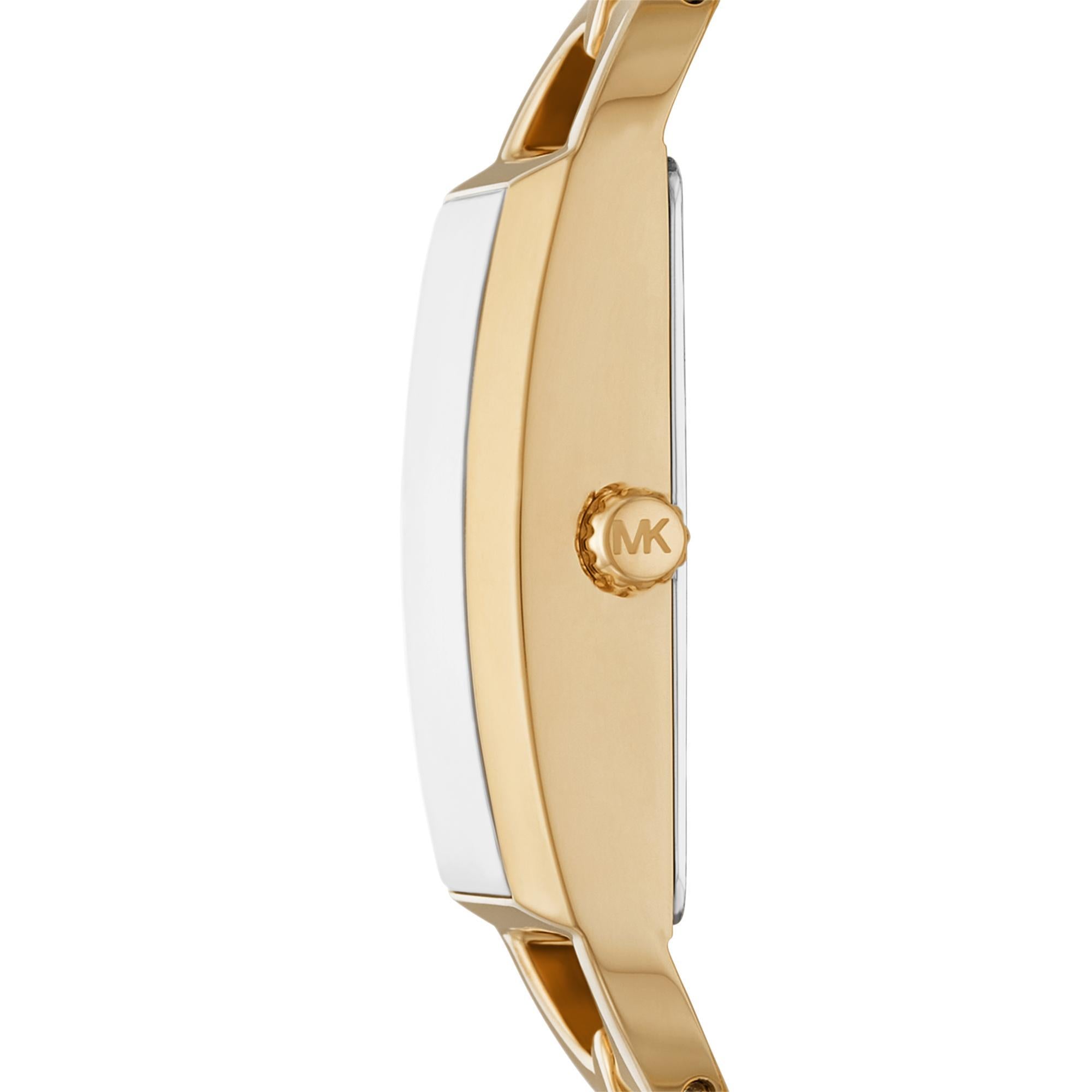 Michael Kors MK Empire Three-Hand Gold-Tone Stainless Steel Gold Dial Women's Watch MK7406