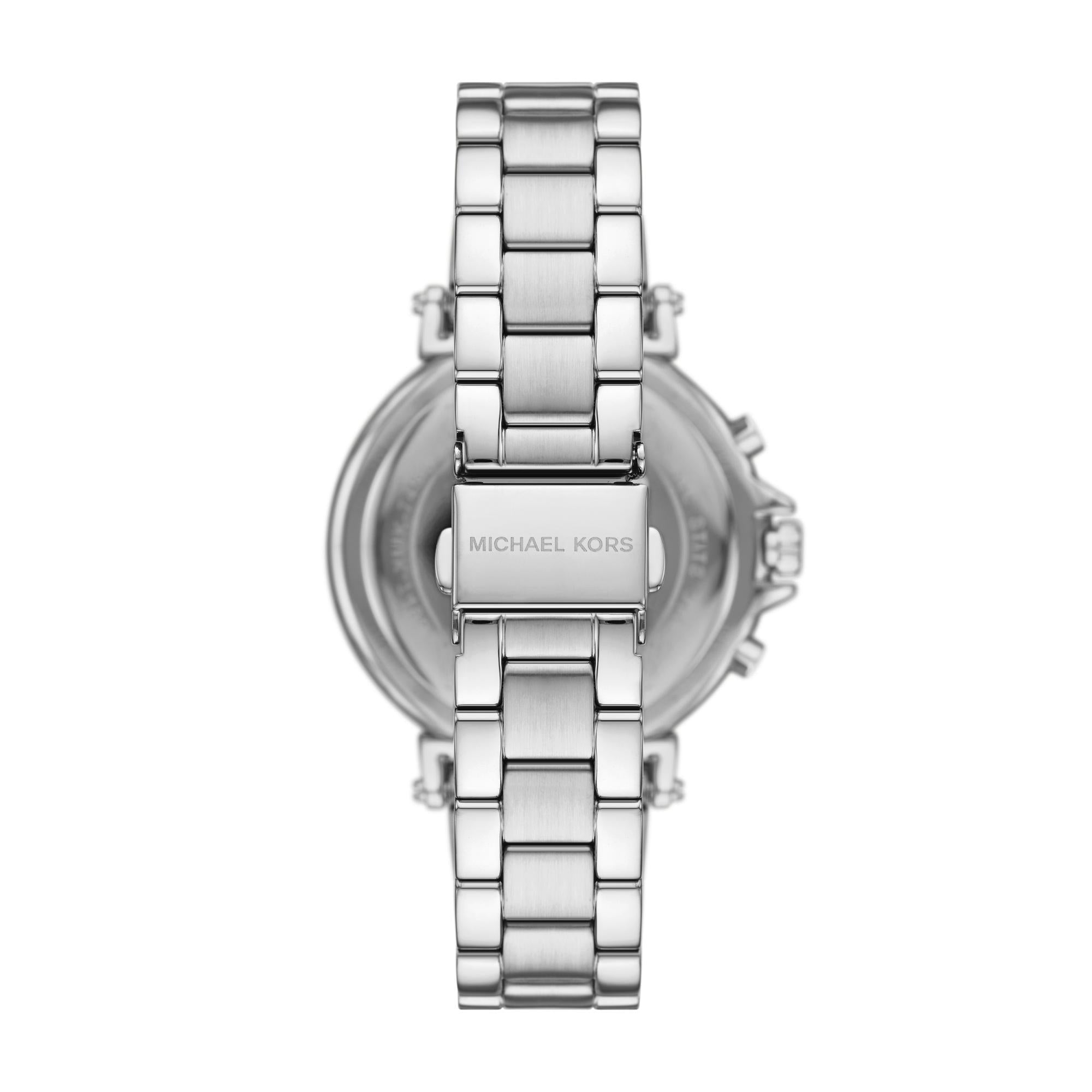 Michael Kors Maren Chronograph White Dial Steel Strap Women's Watch MK7495