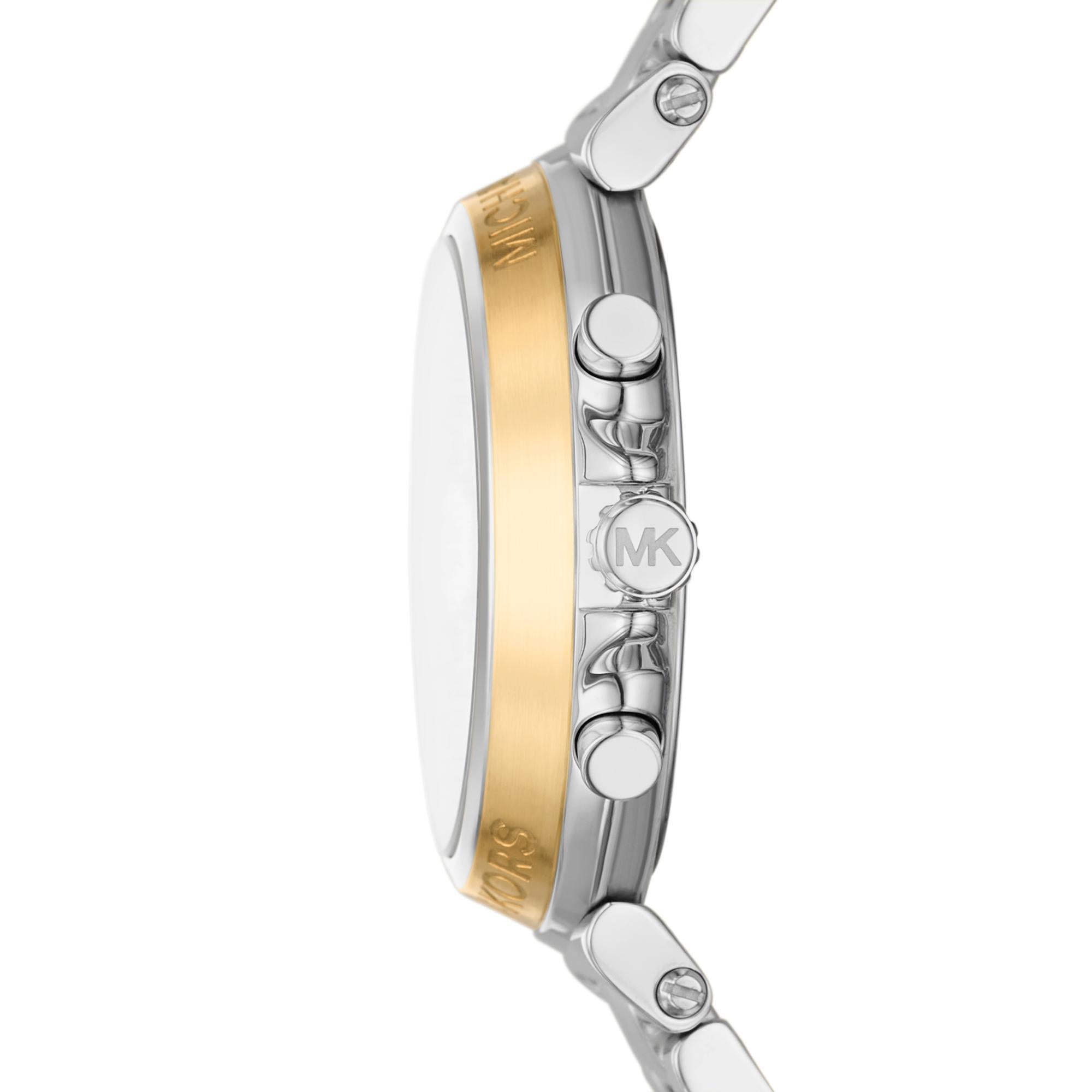 Michael Kors Maren Chronograph White Dial Steel Strap Women's Watch MK7495