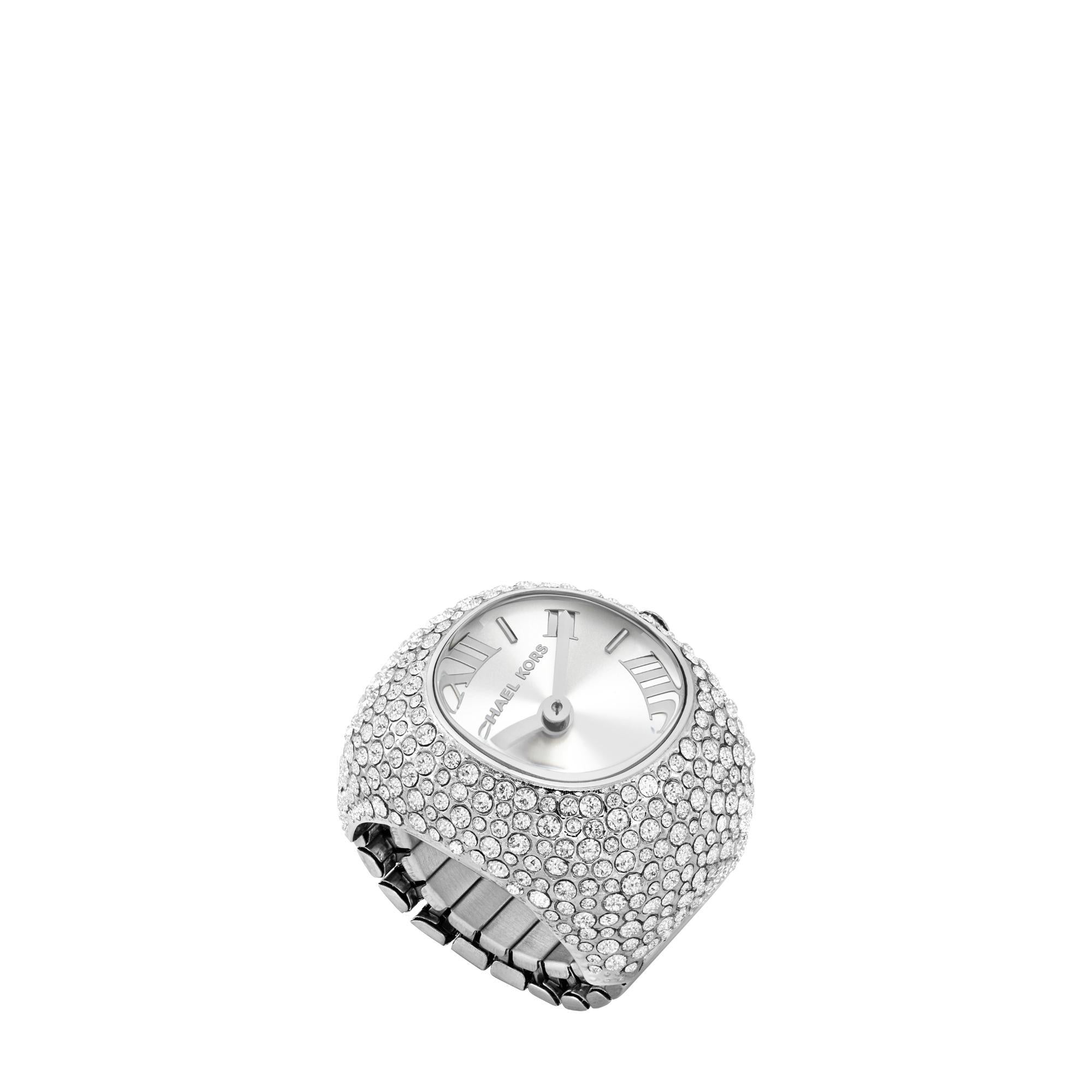 Michael Kors Rylee Two-Hand Stainless Steel Silver Dial  Women's Watch Ring MK4848