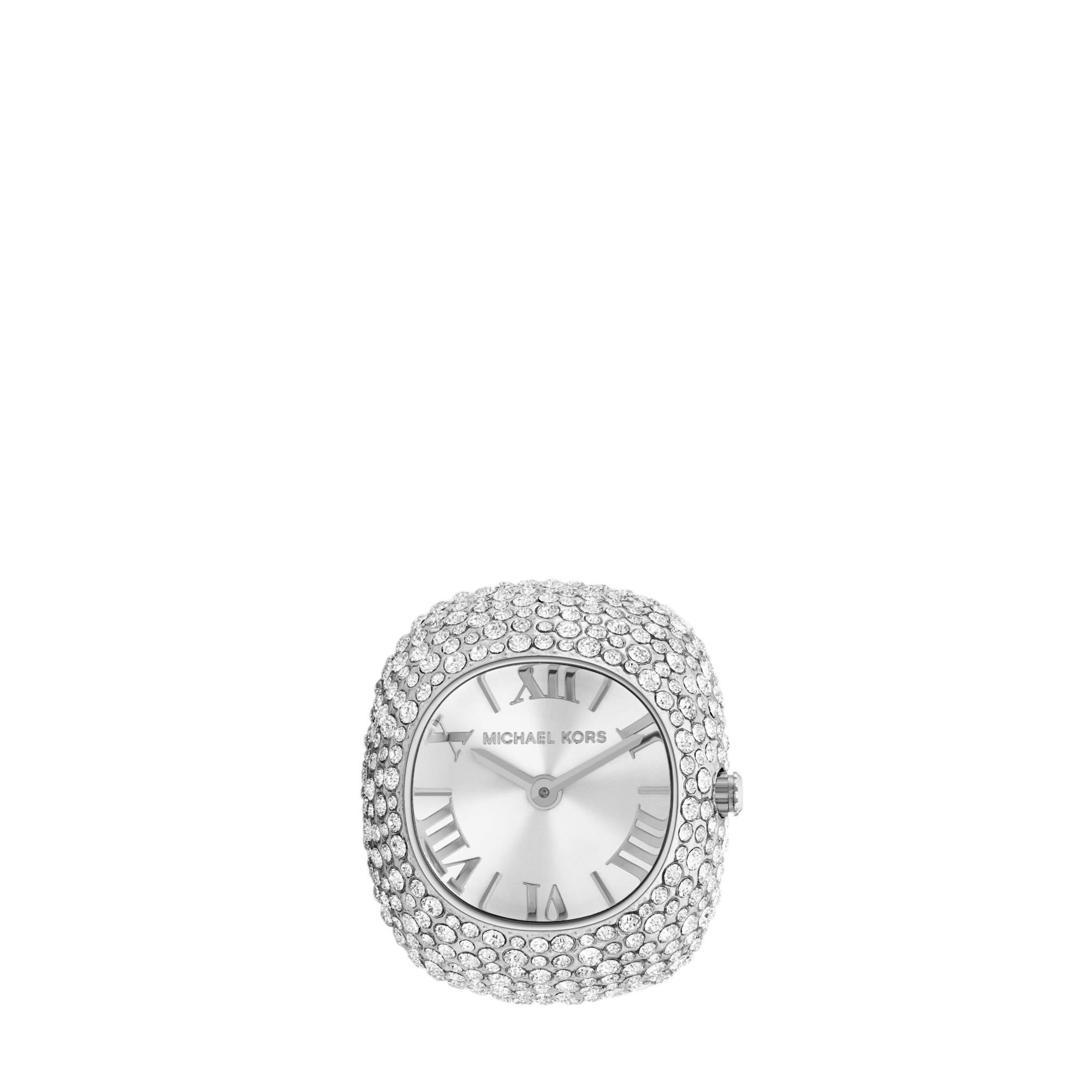 Michael Kors Rylee Two-Hand Stainless Steel Silver Dial  Women's Watch Ring MK4848