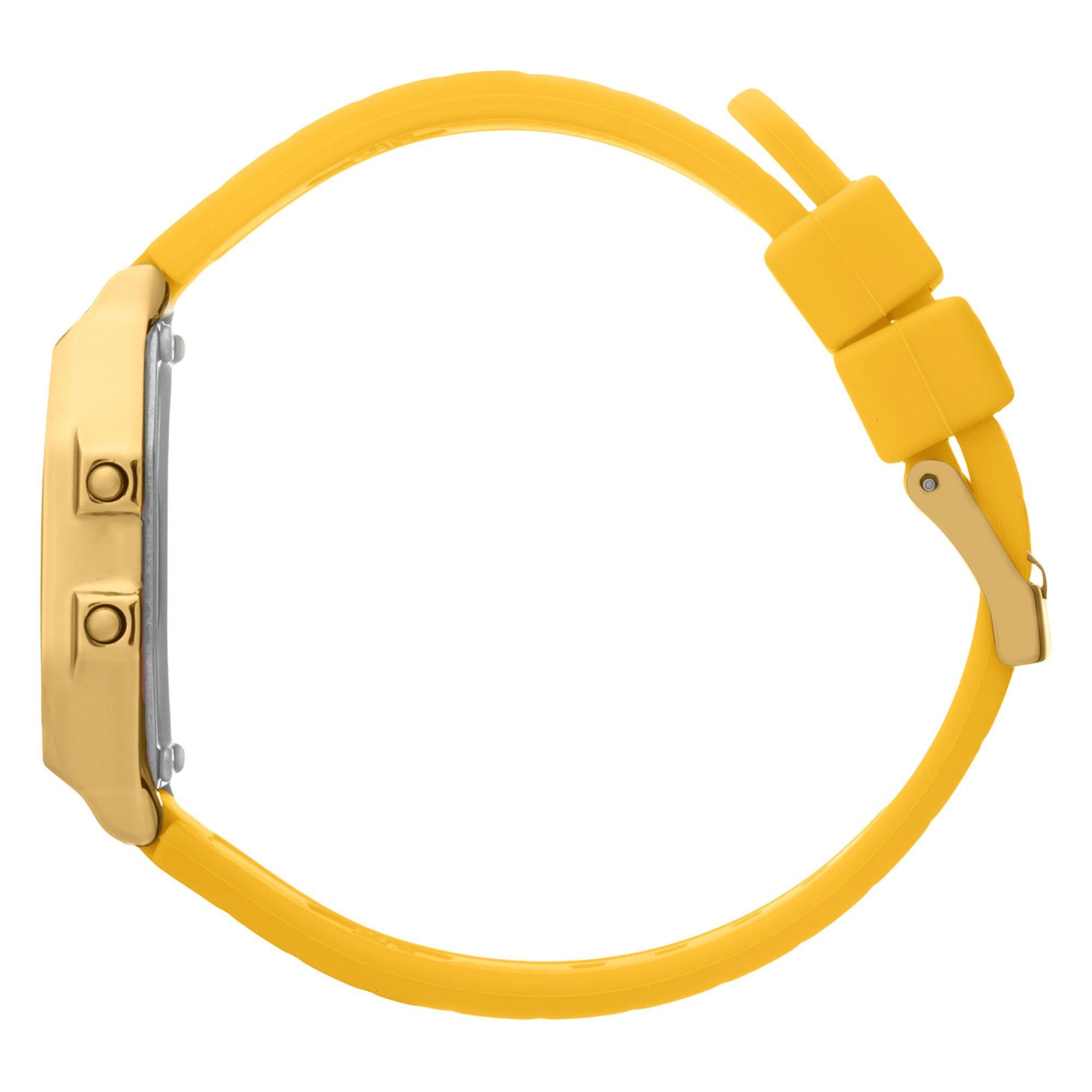 ICE Digit Retro Light Yellow Dial Silicone Strap Ladies Watch 022053